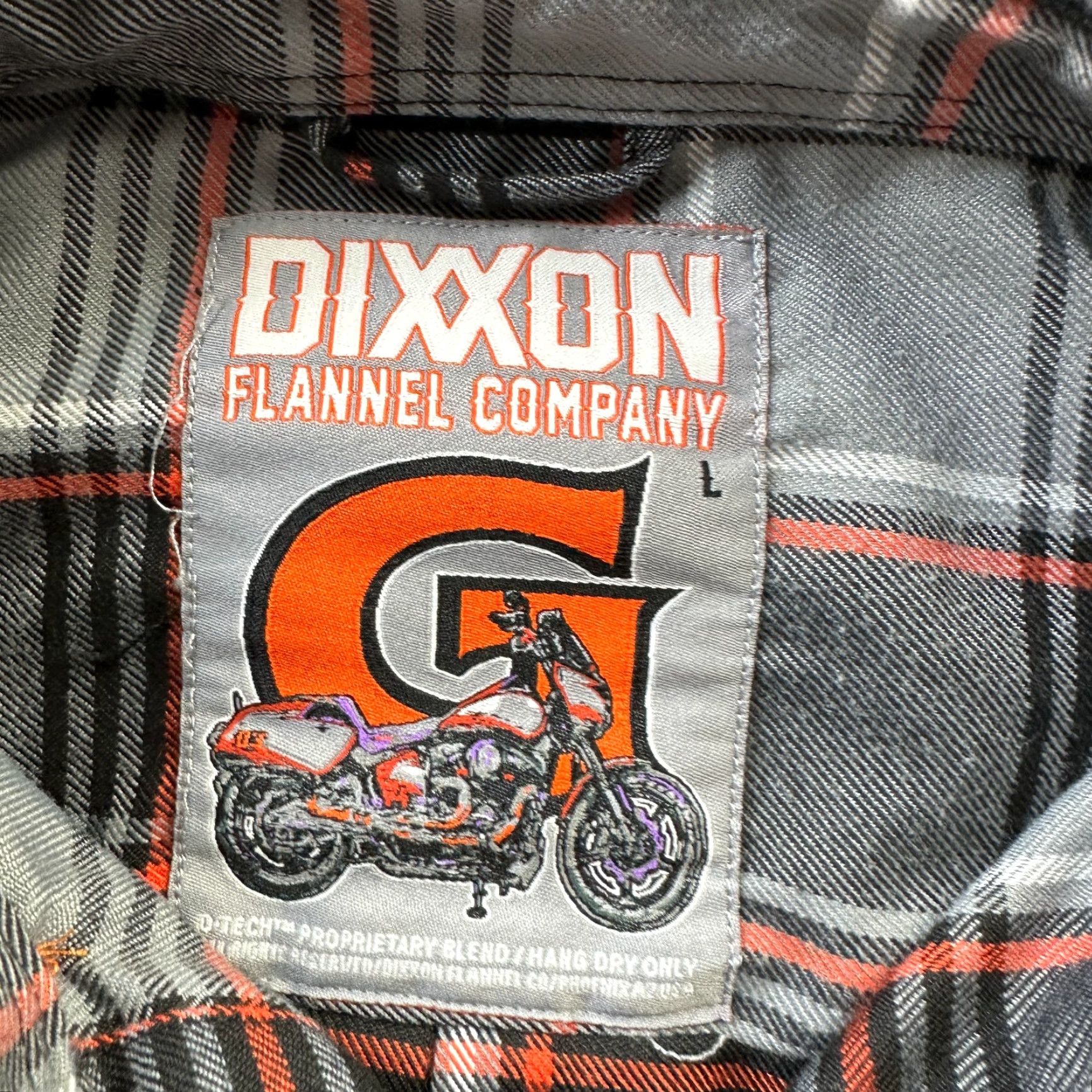 Vintage Dixxon Flannel Shirt Womens Large Gray Orange Plaid The G Snap Harley Size L / US 10 / IT 46 - 7 Thumbnail