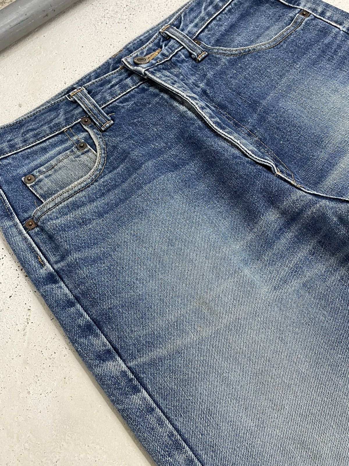Blue Blue Japan × Japan Blue × Japanese Brand Vintage Y2k Blueway Repaired Japan Denim Pants (AB39) Size US 29 - 9 Thumbnail