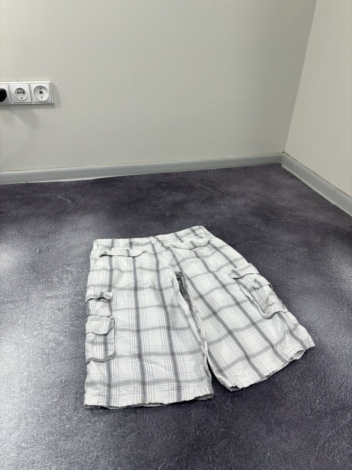 Lee Vintage Lee Dungarees Y2K Hype Check Casual Cargo Shorts Size US 30 / EU 46 - 17 Thumbnail