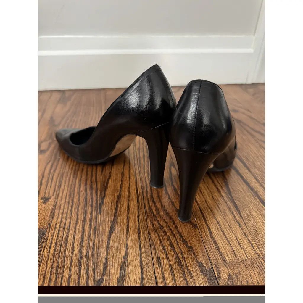Manolo Blahnik Manolo Blahnik Black Leather Heels Size US 8.5 / IT 38.5 - 3 Thumbnail