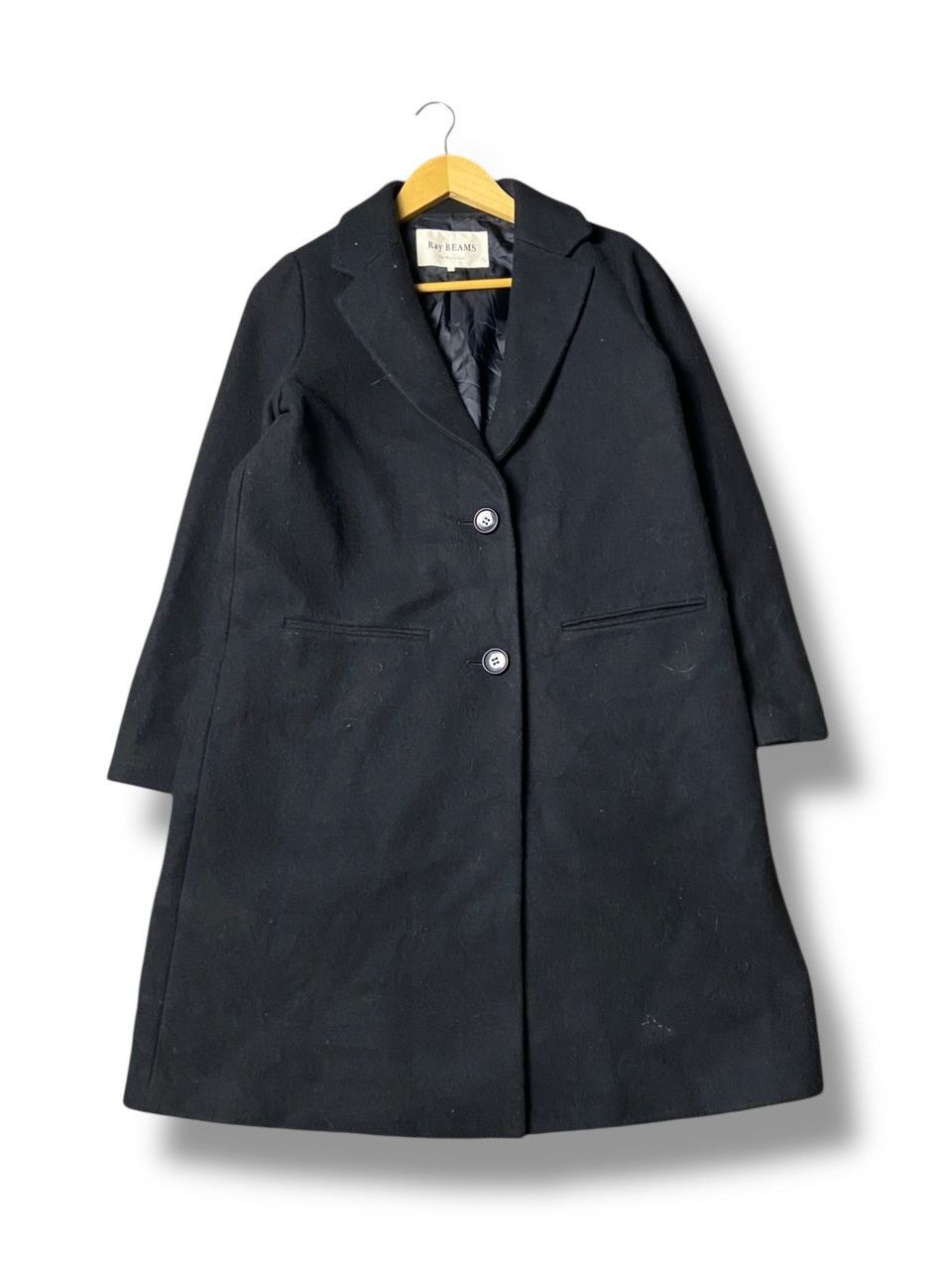 Ray Beams Single Breasted Wool Long Coat (169)