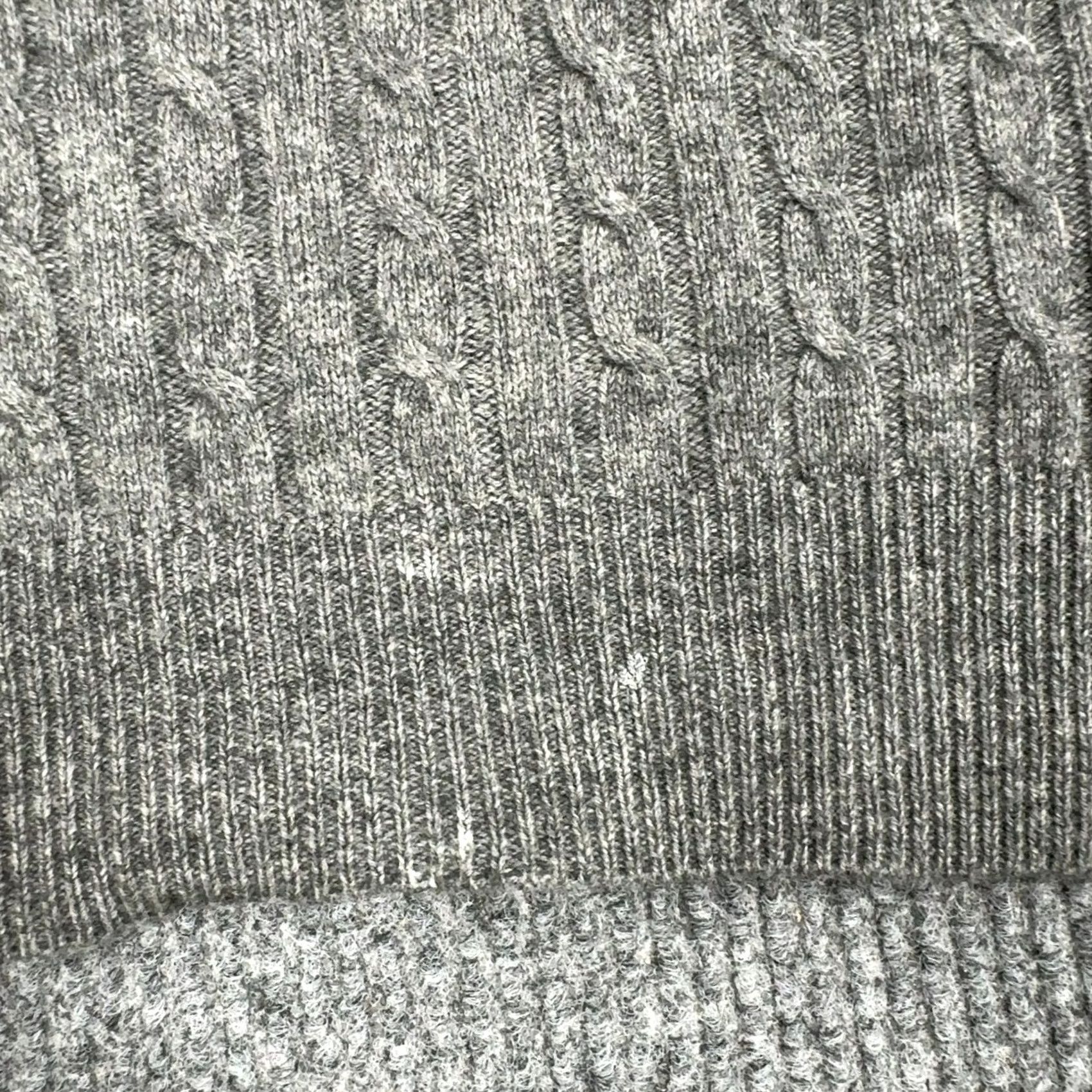 Peter Millar Peter Millar Sweater Mens XXL Gray Wool Cashmere Quarter Zip Cable Knit Luxury Size US XXL / EU 58 / 5 - 7 Thumbnail