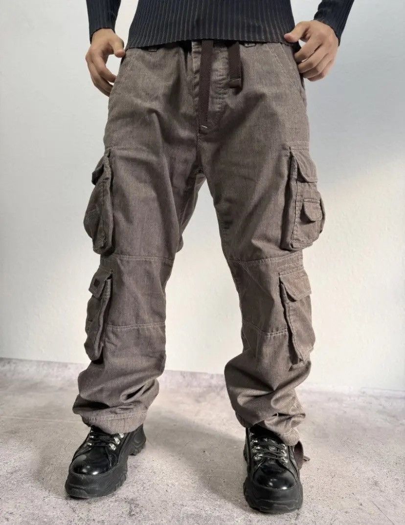 14th Addiction × Japanese Brand × Le Grande Bleu (L.G.B.) Junya Watanabe Style G Star Raw Cargo Pants Bondage GOA Size US 34 / EU 50 - 1 Thumbnail