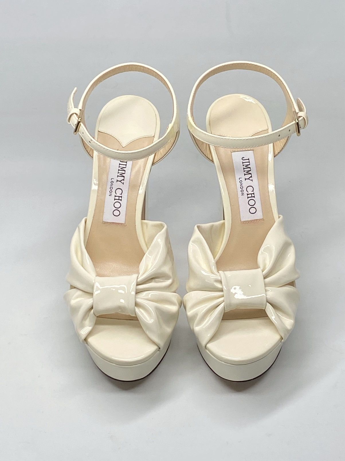 Jimmy Choo Jimmy Choo Patent Leather Ankle-Strap Platform Sandals Size US 8 / IT 38 - 6 Thumbnail