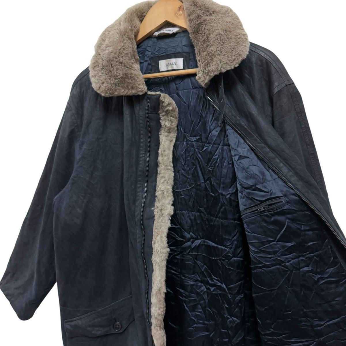 Bally Vintage Bally Leather Jacket Fur Size US XL / EU 56 / 4 - 3 Thumbnail
