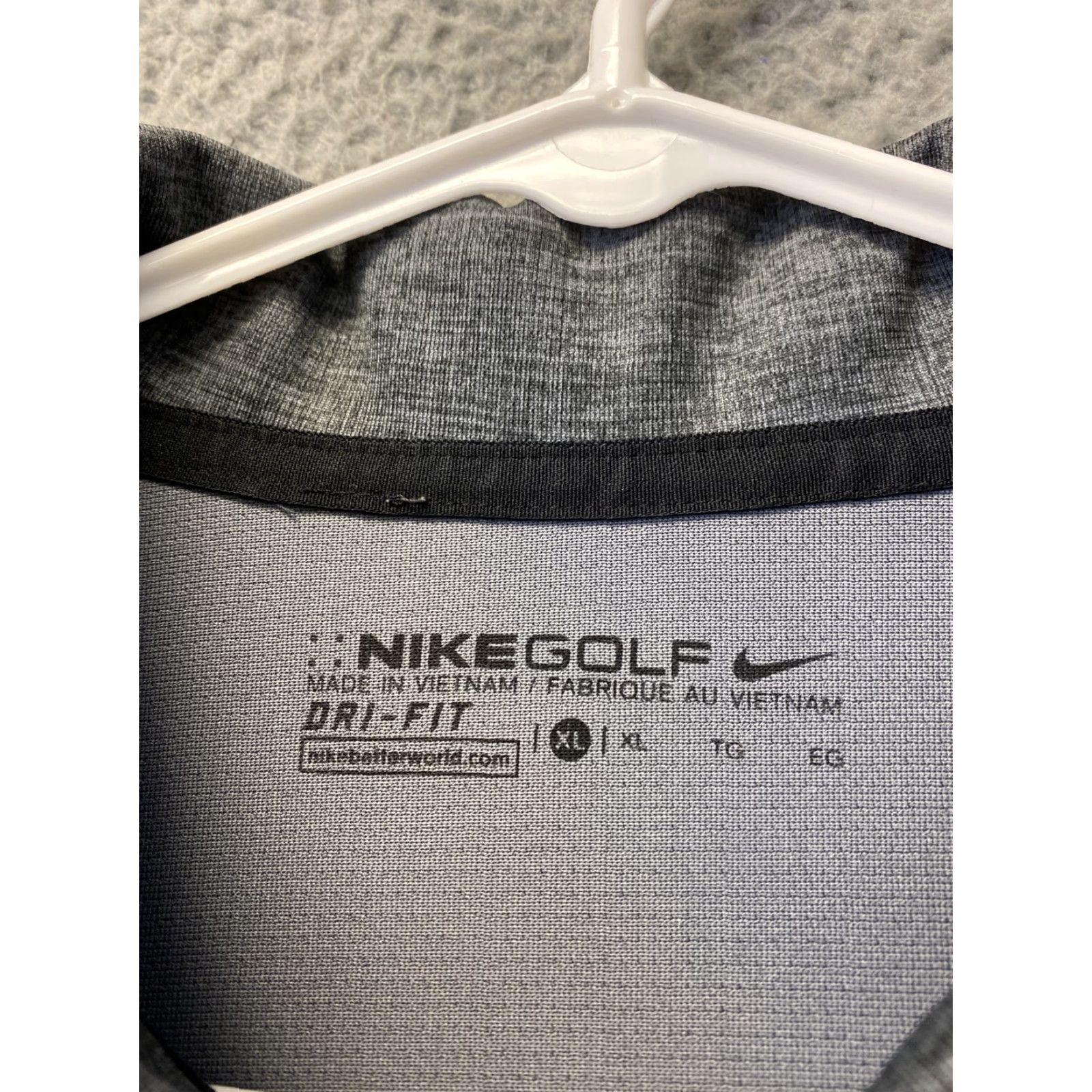 Nike Nike Shirt XL Gray Striped Logo Polo Golf Golfer Activewear Mens Size US XL / EU 56 / 4 - 4 Thumbnail