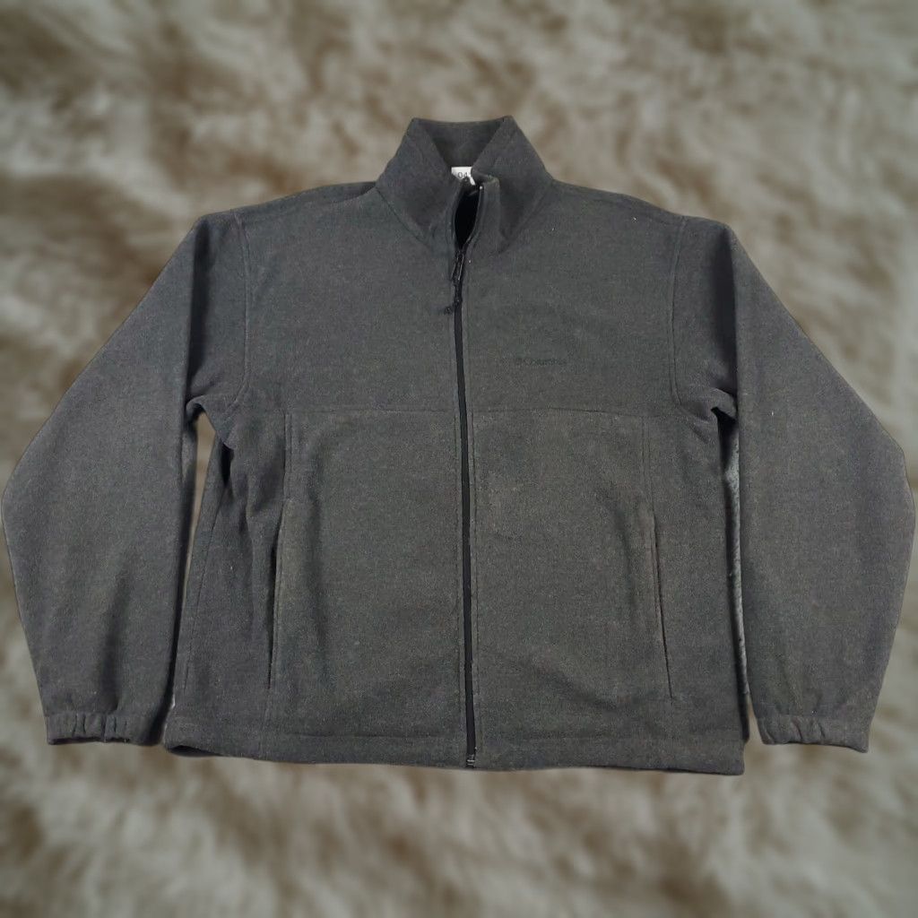 Vintage Columbia Sweater Mens M Gray Full Zip Up Regular Fit Pockets Logo Outdoor Modern 80s Holiday Men Size US M / EU 48-50 / 2 - 1 Thumbnail