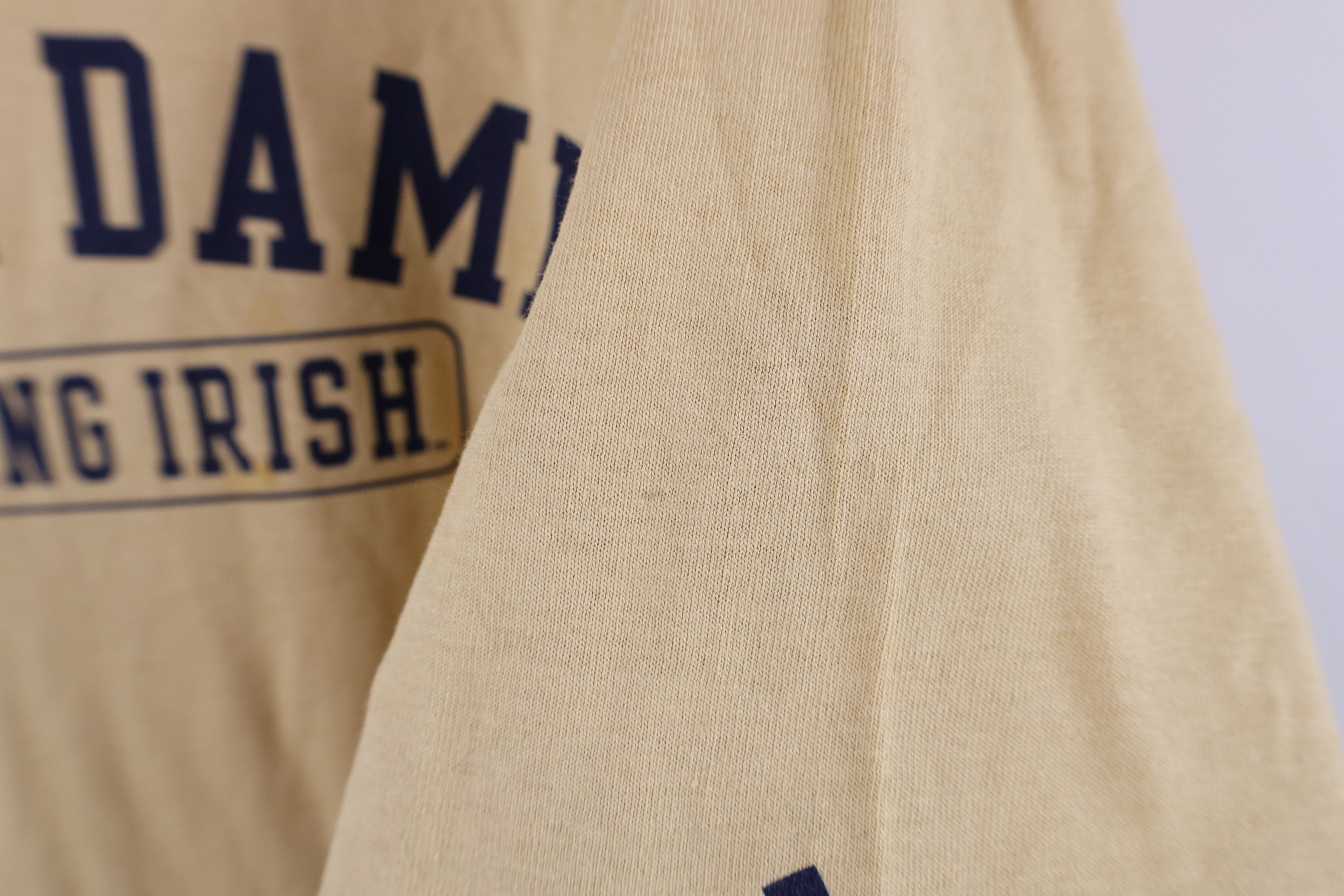 Adidas Vintage Y2K Adidas Spell Notre Dame University T-Shirt Gold Size US XL / EU 56 / 4 - 5 Thumbnail