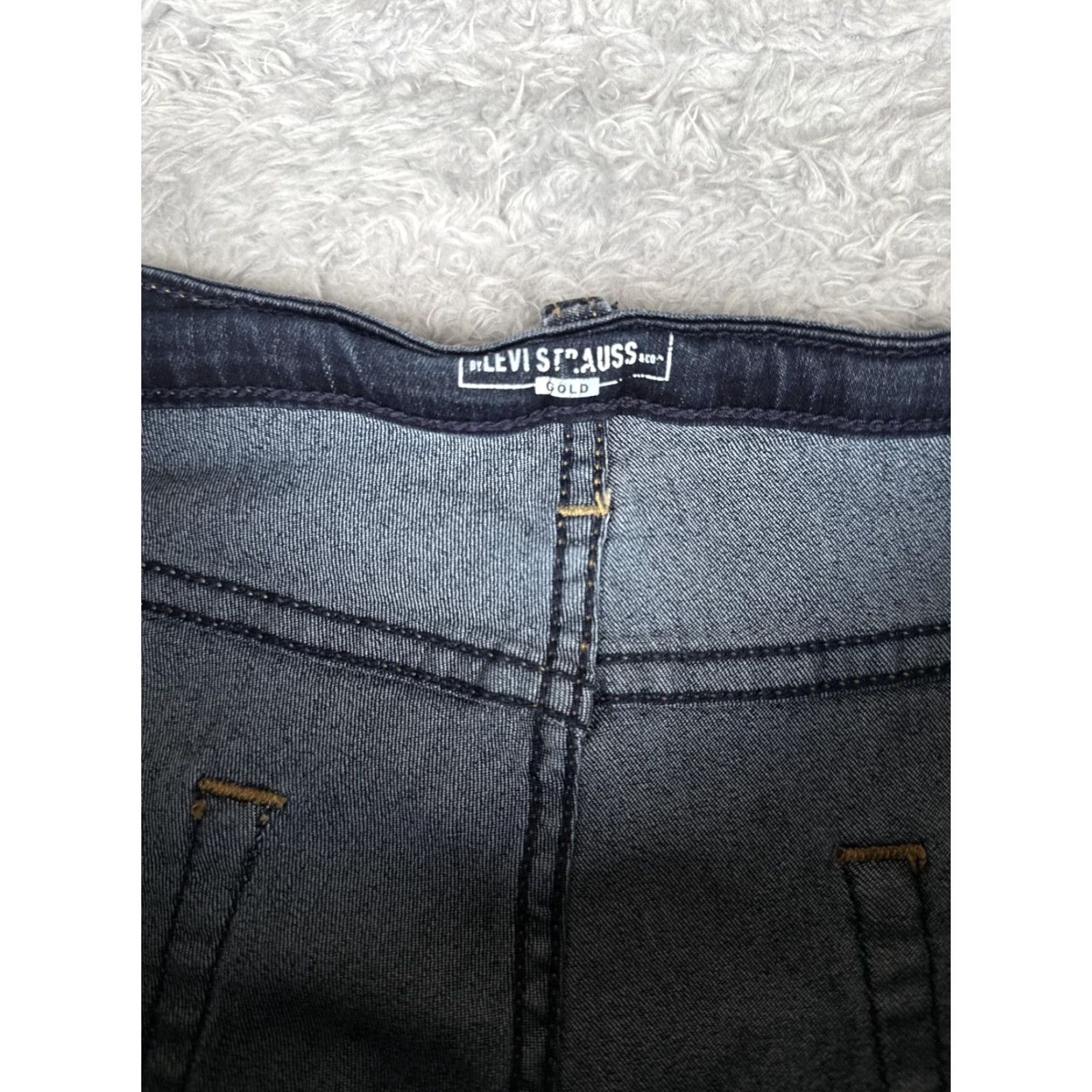Vintage Levi Strauss Signature Jeans Womens 33x34 Dark Wash Bootcut Stretch Denim Size 38" / US 16 / IT 52 - 6 Thumbnail