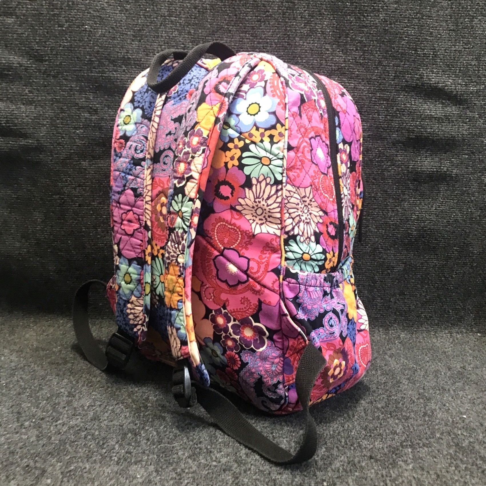 Vera Bradley Vera Bradley Campus Backpack Fiesta Floral Quilted Travel Bag 14314-G15 VBD17 Size ONE SIZE - 4 Thumbnail