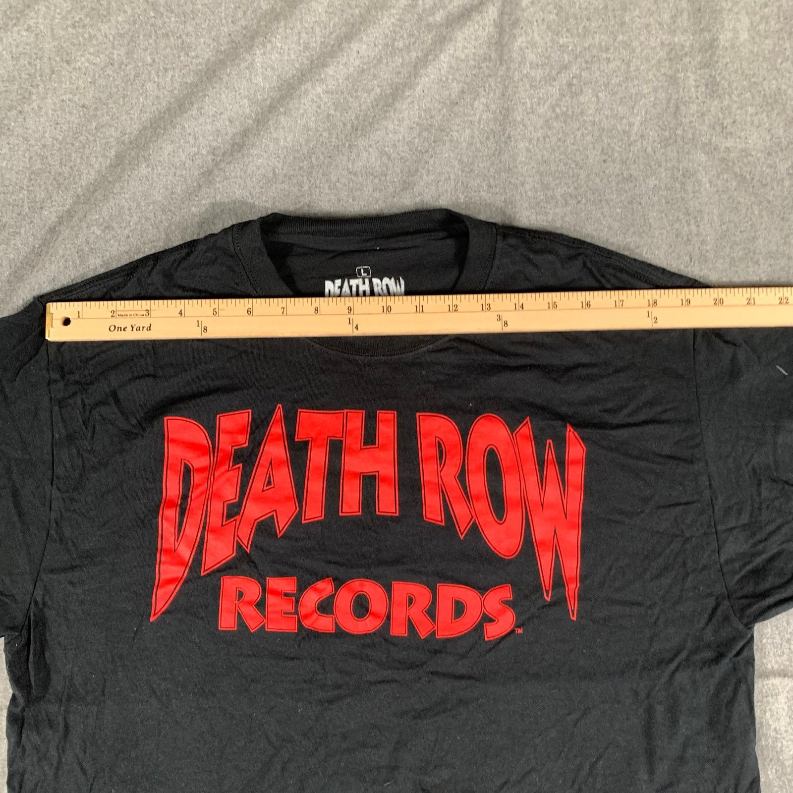 Death Row Records Deathrow Records Shirt Adult Large Black Casual T Shirt Mens Size US L / EU 52-54 / 3 - 7 Thumbnail