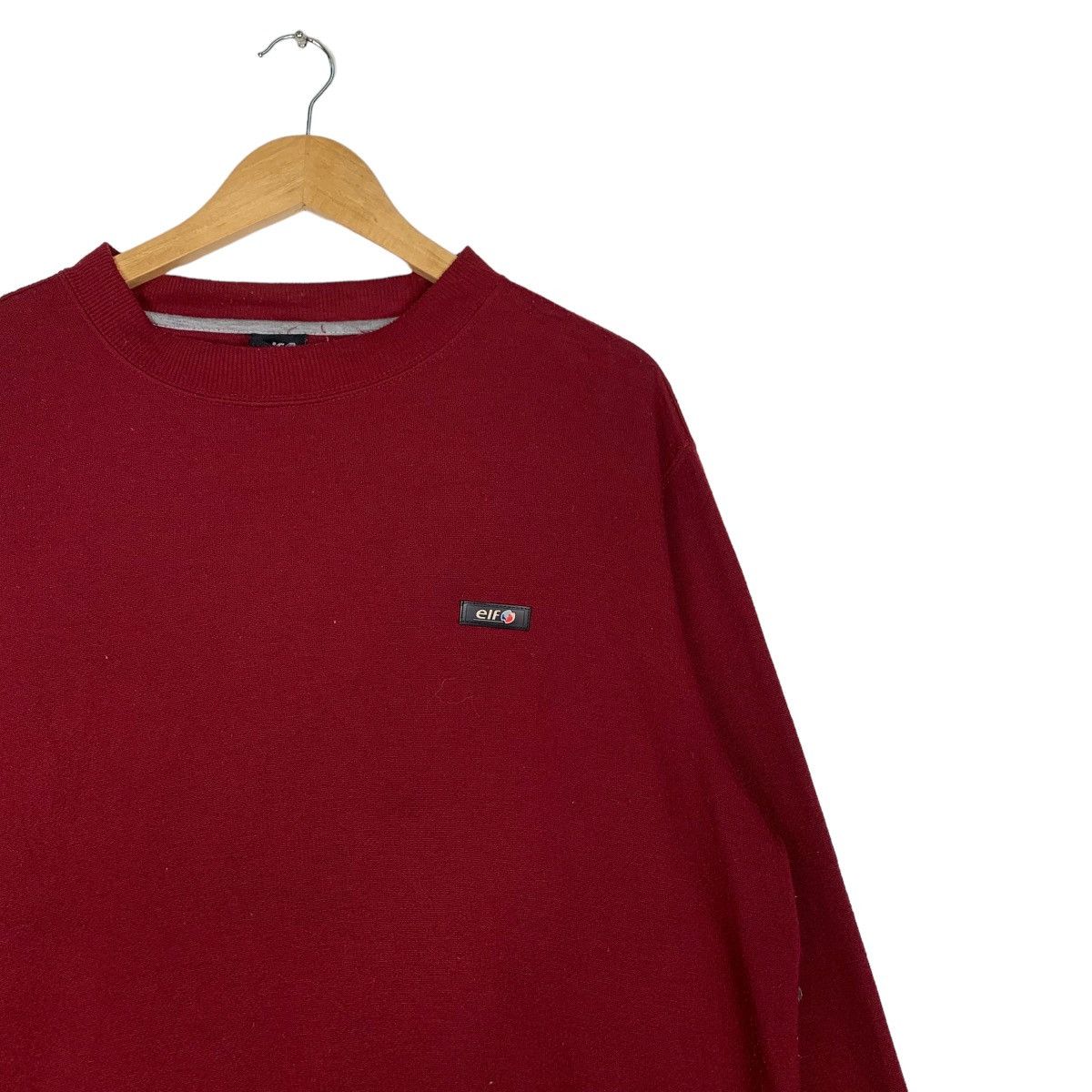 Japanese Brand ELF Motorsport Small Logo Maroon Sweatshirt #0967-C43 Size US M / EU 48-50 / 2 - 4 Thumbnail