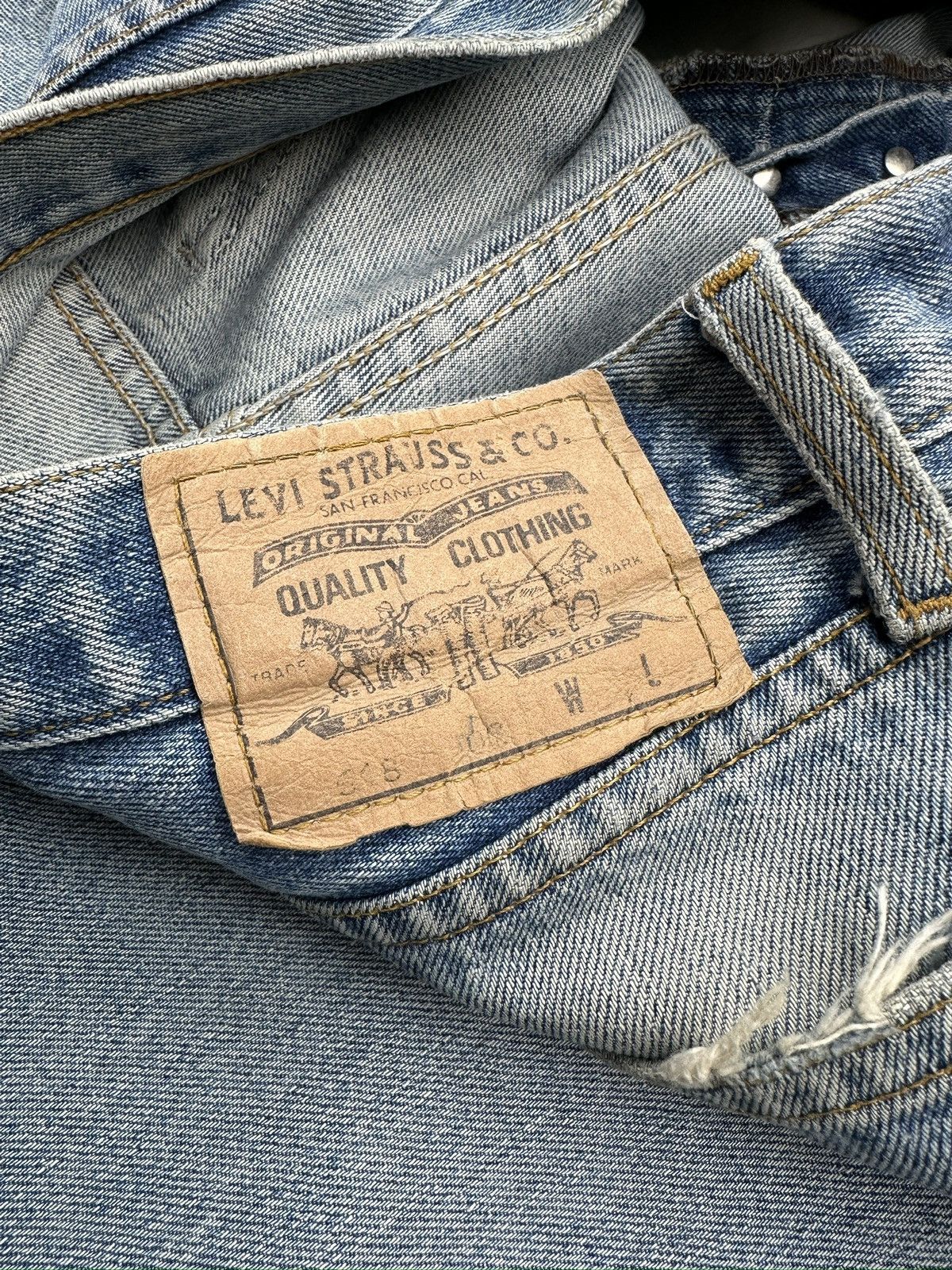 Levi's Vintage Levi's 618 Orange Tab Distressed Jeans Ripped Denim Size US 34 / EU 50 - 4 Thumbnail