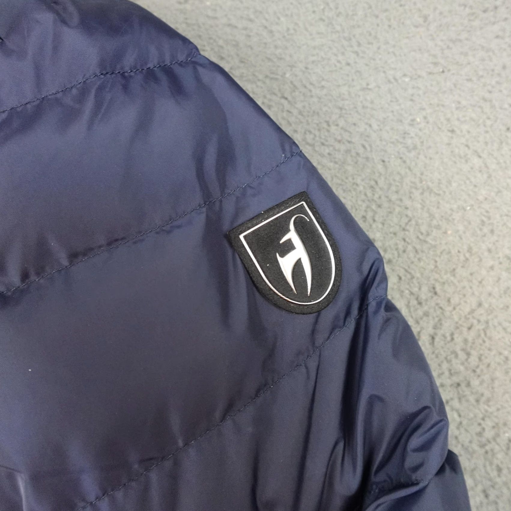 Vintage Toni Sailer Jacket Womens 50 Large Blue Ski Puffer Quilted Down Chevron Size XL / US 12-14 / IT 48-50 - 4 Thumbnail