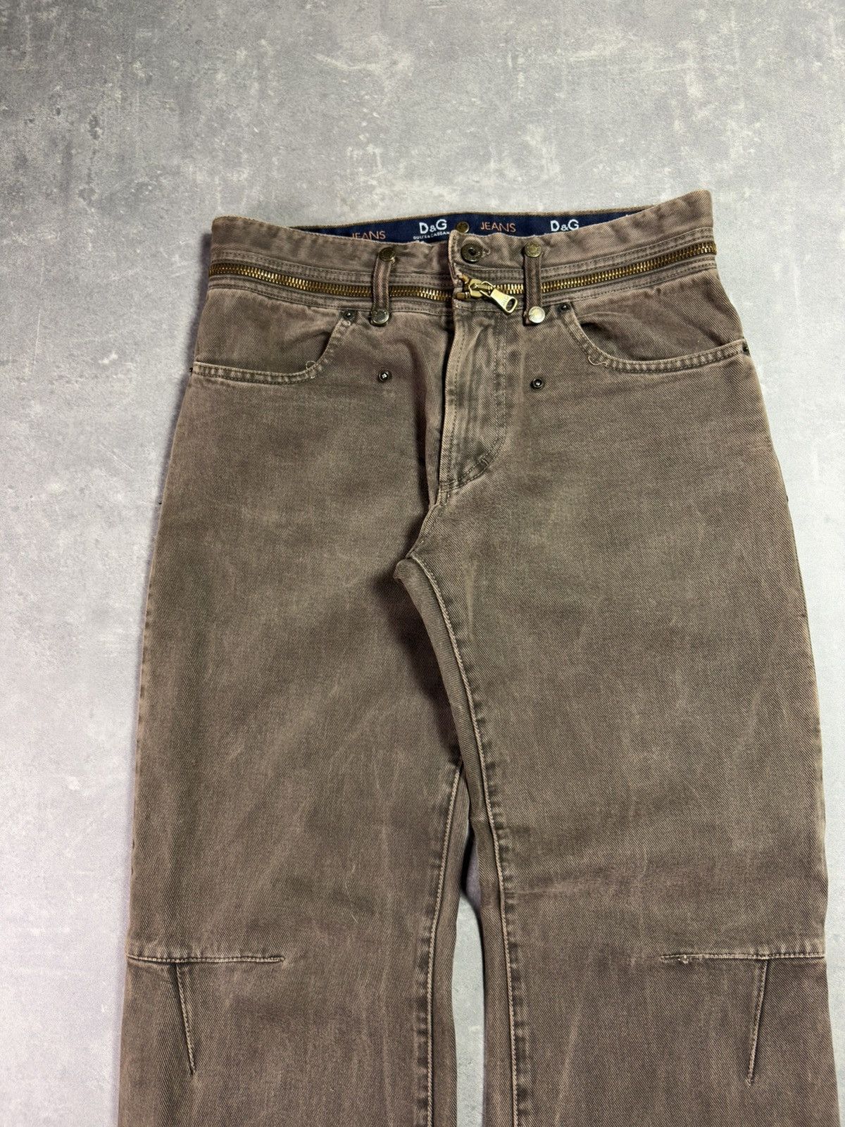 Dolce & Gabbana D&G Dolce & Gabbana Heavy Double Waisted Zipper Denim 33 Size US 33 - 3 Thumbnail
