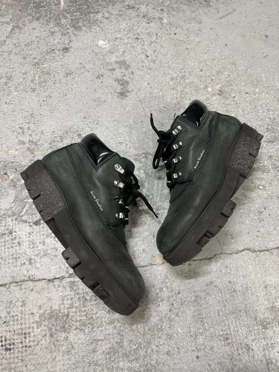 Acne Studios Acne Studios Black Hiking Leather Boots Size US 7 / EU 40 - 4 Thumbnail