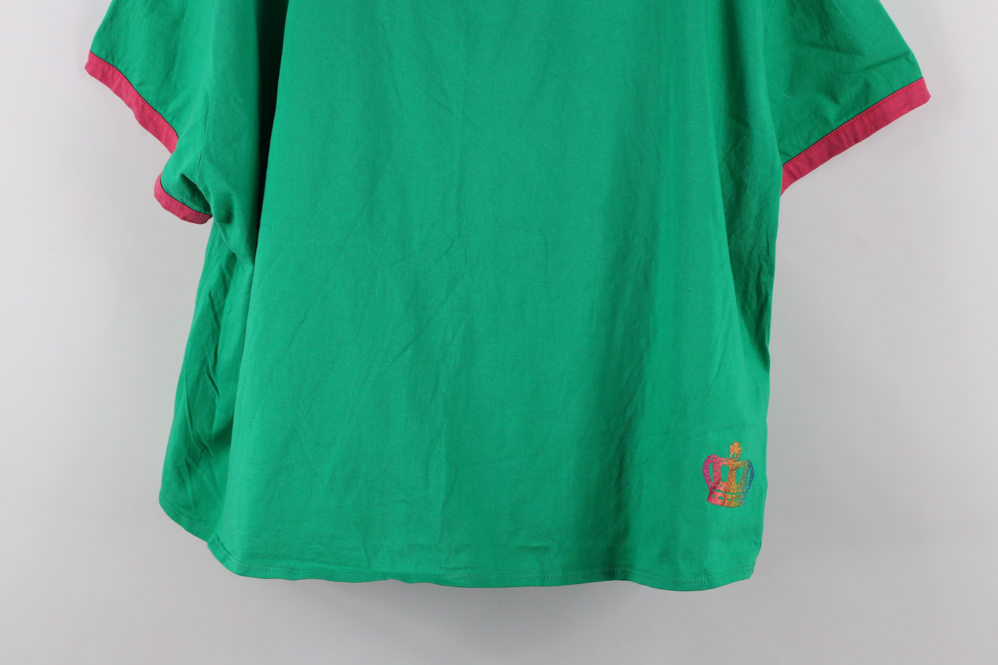 Juicy Couture × Vintage Vintage Y2K Juicy Couture Cropped Babydoll Ringer T-Shirt Size 3XL / US 20-22 - 3 Thumbnail