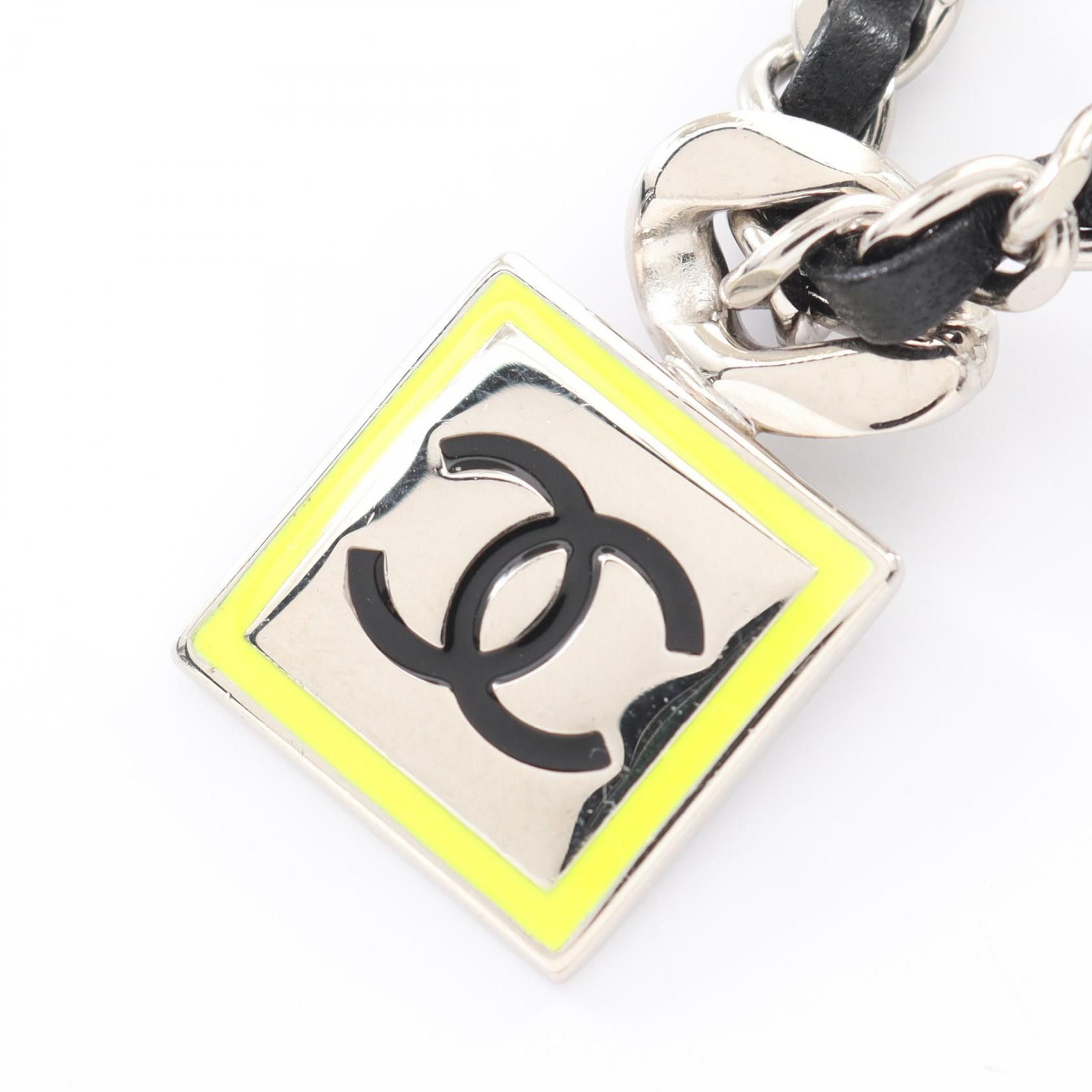 Chanel Chanel CHANEL Coco Mark Leather Stainless Steel Necklace Leather Necklace DUTY FREE for USA Size ONE SIZE - 1 Thumbnail
