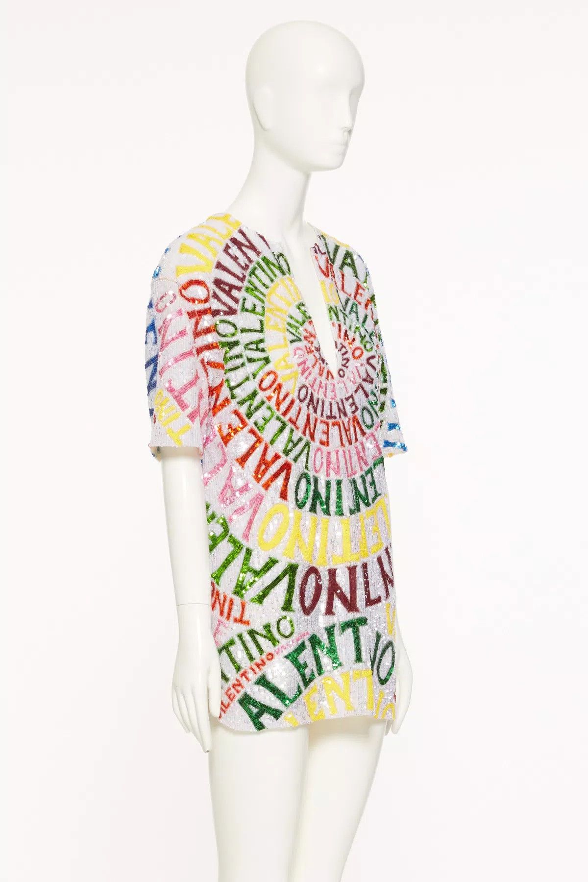 Valentino o1s1wg110625 Loop Kaftan Dress in Multicolor Size L / US 10 / IT 46 - 2 Thumbnail