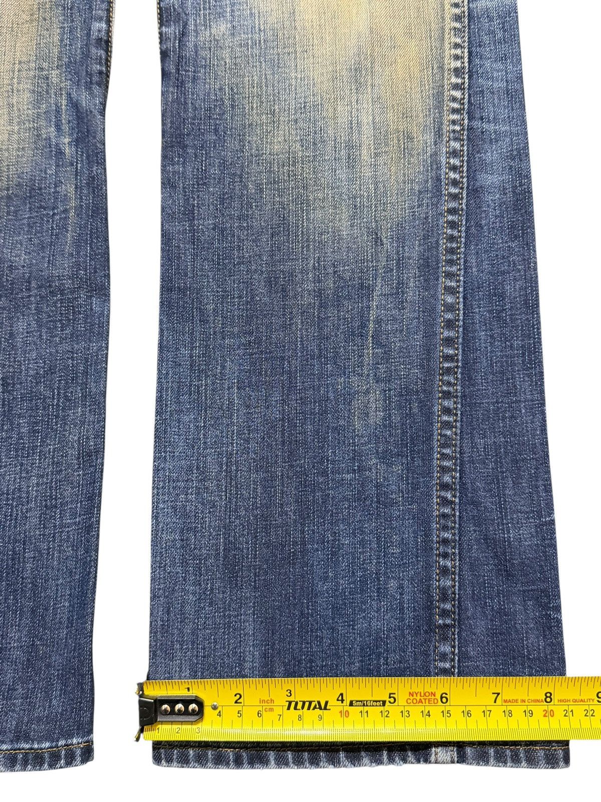 Japanese Brand Vintage Y2K Japan Brand Mud Wash Faded Wide Leg Straight Fit Size US 29 - 15 Thumbnail