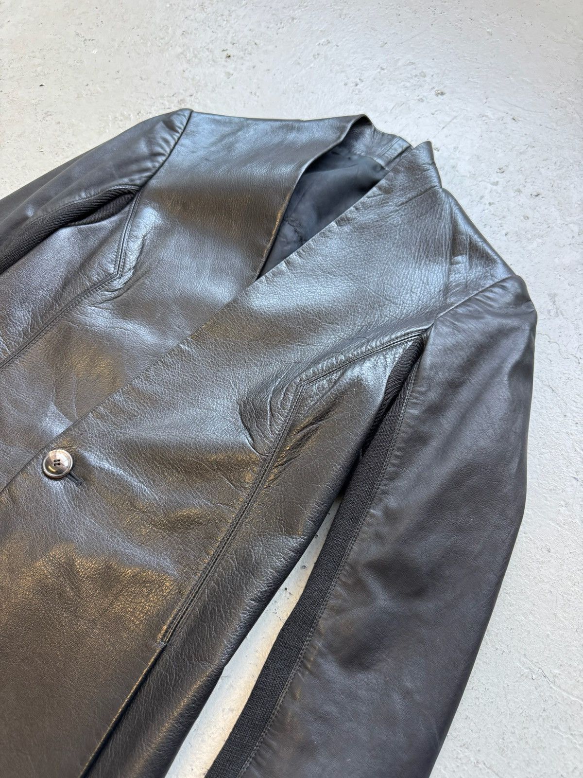 Rick Owens Rick Owens Leather Blazer Size US S / EU 44-46 / 1 - 2 Thumbnail