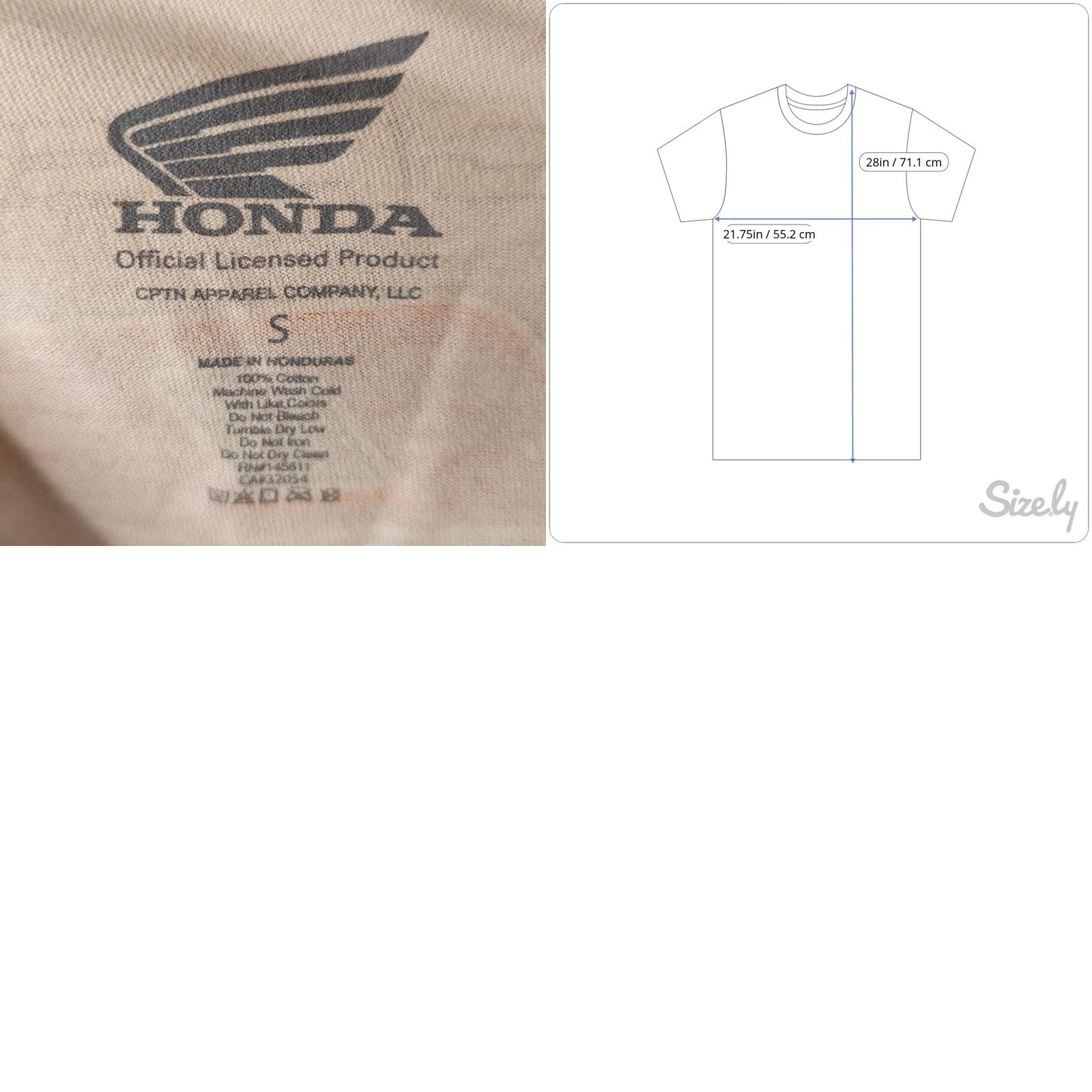 Honda Honda Motocross T Shirt Mens Size Small CRF 450R Supercross Racing All Over AOP Printed Cotton Ivory Shirt Size US S / EU 44-46 / 1 - 8 Thumbnail