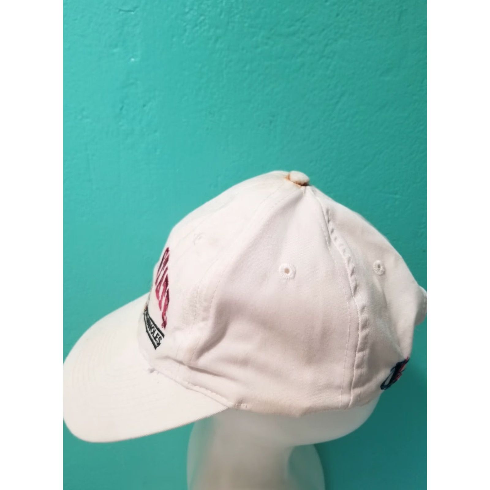 Logo Athletic VINTAGE Logo Athletic Hat FSU Florida State Seminoles Embroidered Distressed Snapback Adjustable Men Beige Cap Size ONE SIZE - 4 Thumbnail