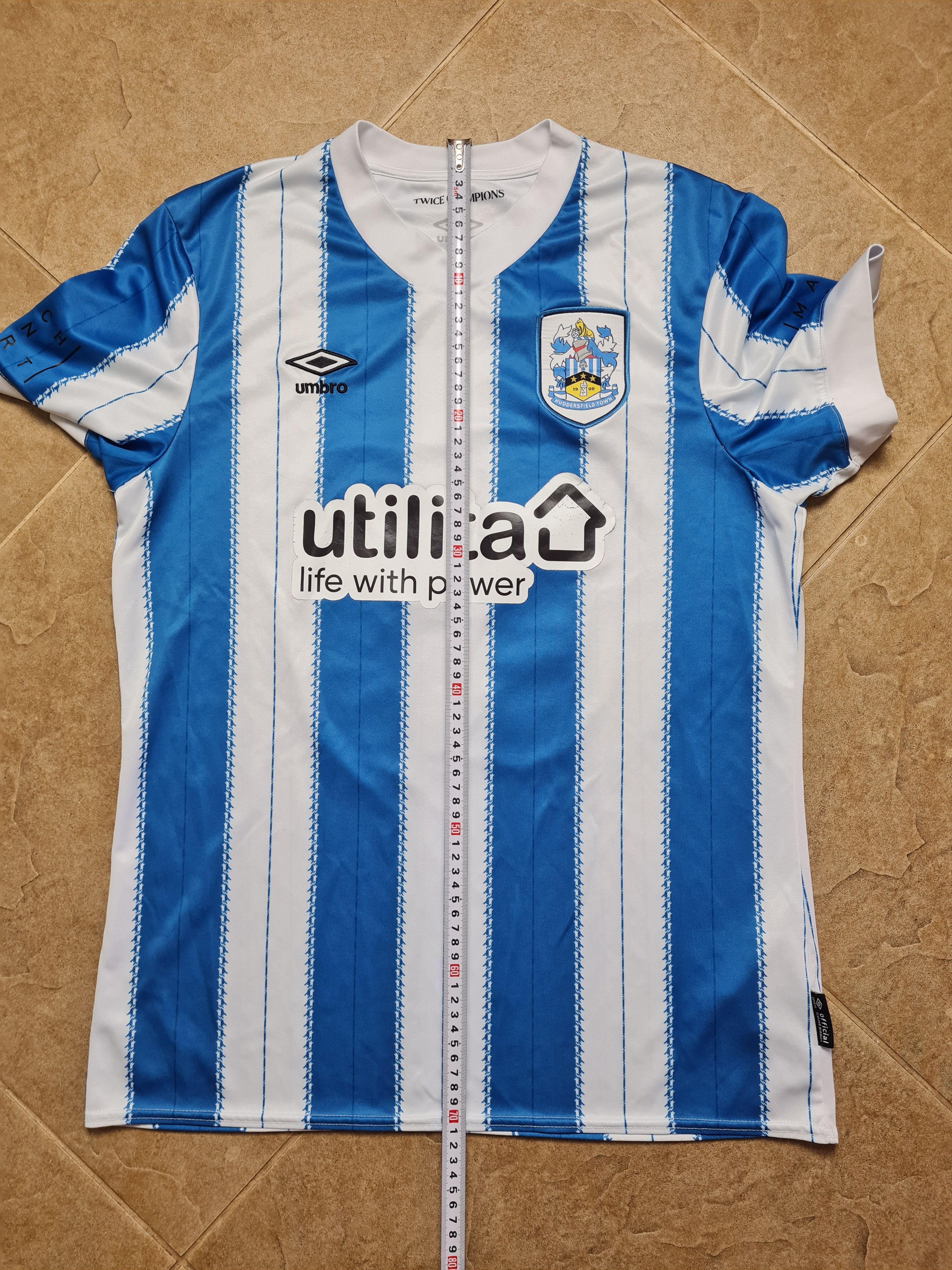 Umbro Huddersfield Town Home Shirt 2024/25 Umbro Mens Blue White Size US L / EU 52-54 / 3 - 9 Thumbnail
