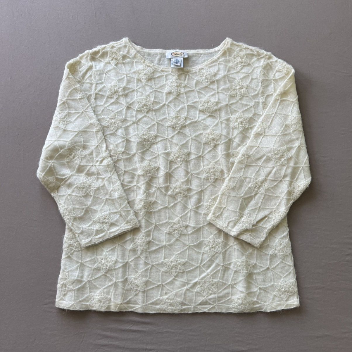 Talbots Vintage Talbots Wool Crochet Overlay Sweater Size XL / US 12-14 / IT 48-50 - 1 Thumbnail