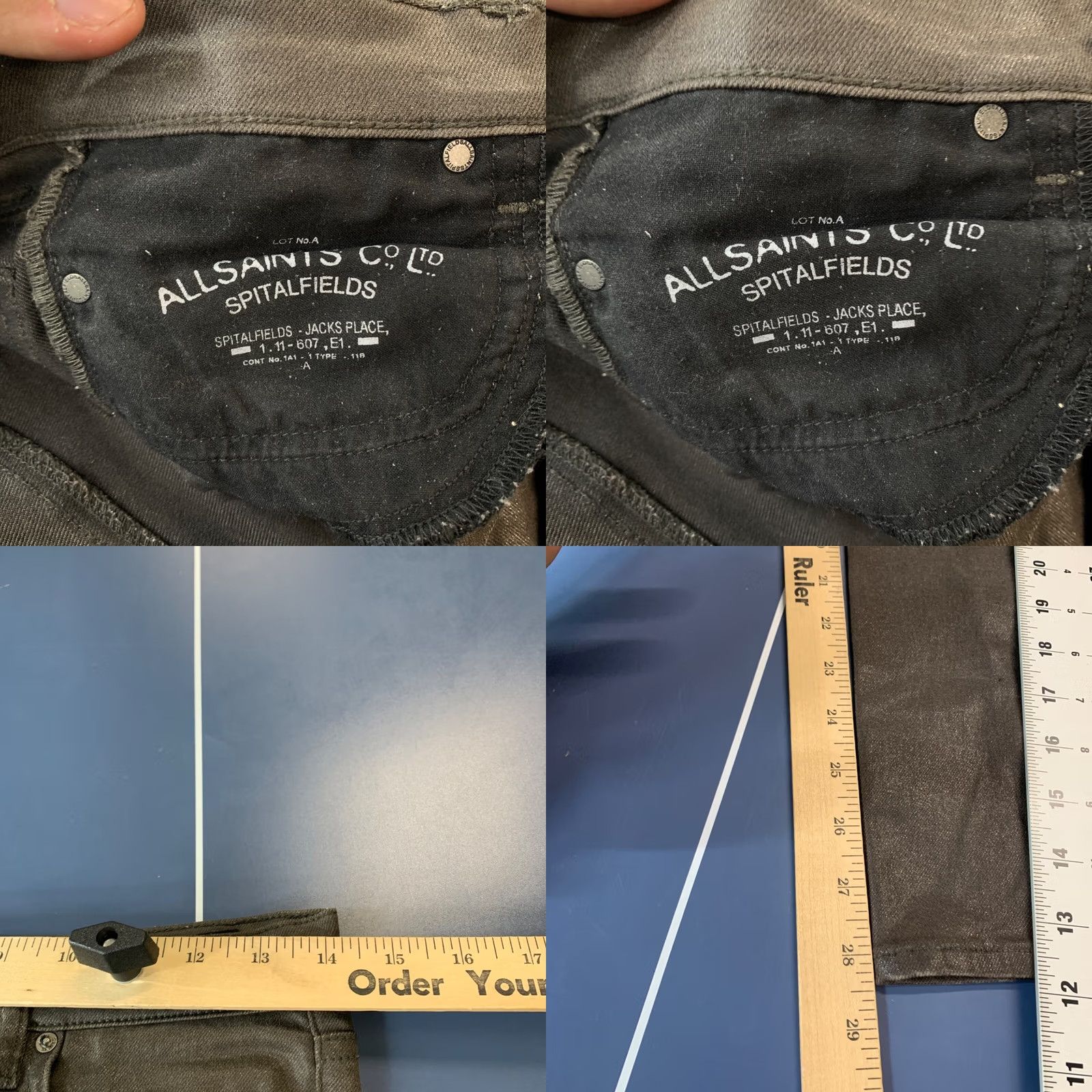 Allsaints AllSaints Spitalfields Jeans Women Size 26 Brown Waxed Skinny Fit 28x28.5 Denim Size 26" / US 2 / IT 38 - 10 Thumbnail