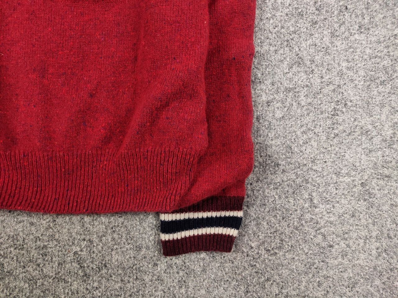 Fred Perry Fred Perry Design Classic Red Wool Crew Check Sweater Size US S / EU 44-46 / 1 - 10 Thumbnail