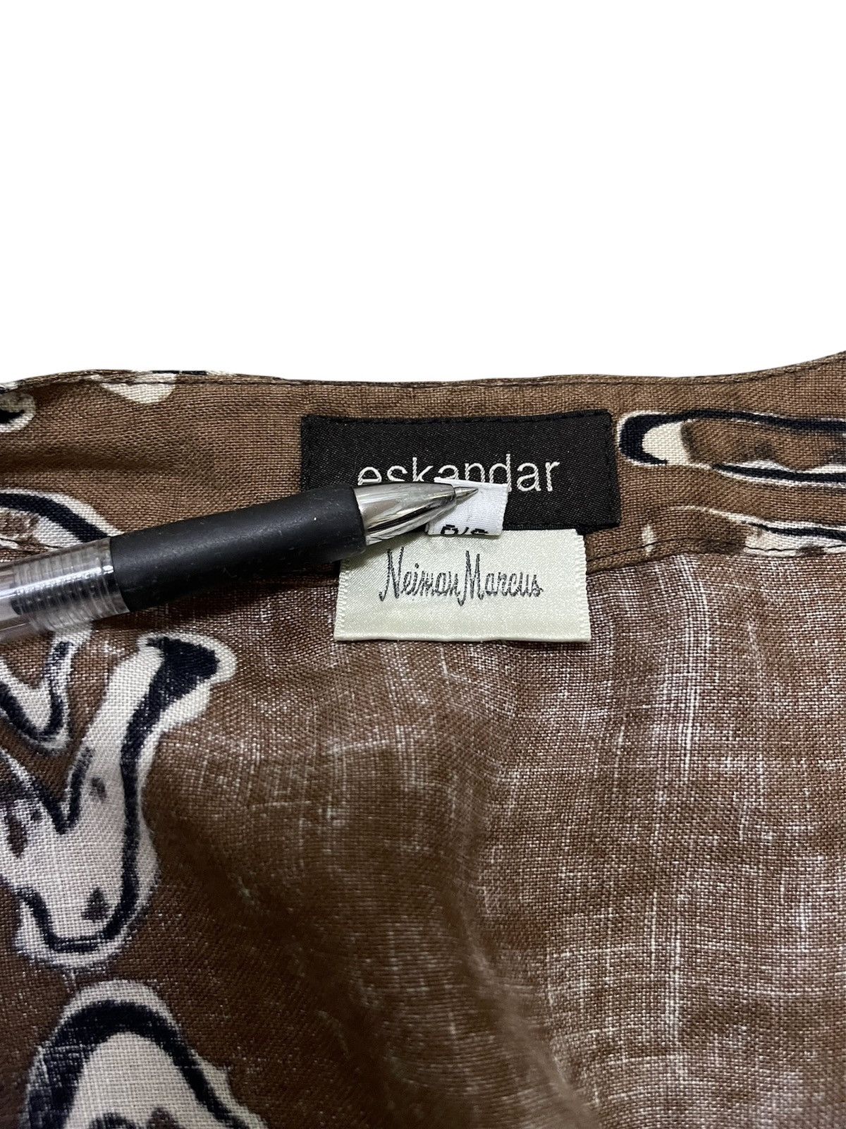 Vintage Vintage Eskandar Aboriginal Print Boat Neck 100%Line Tunic Size US XXL / EU 58 / 5 - 19 Thumbnail
