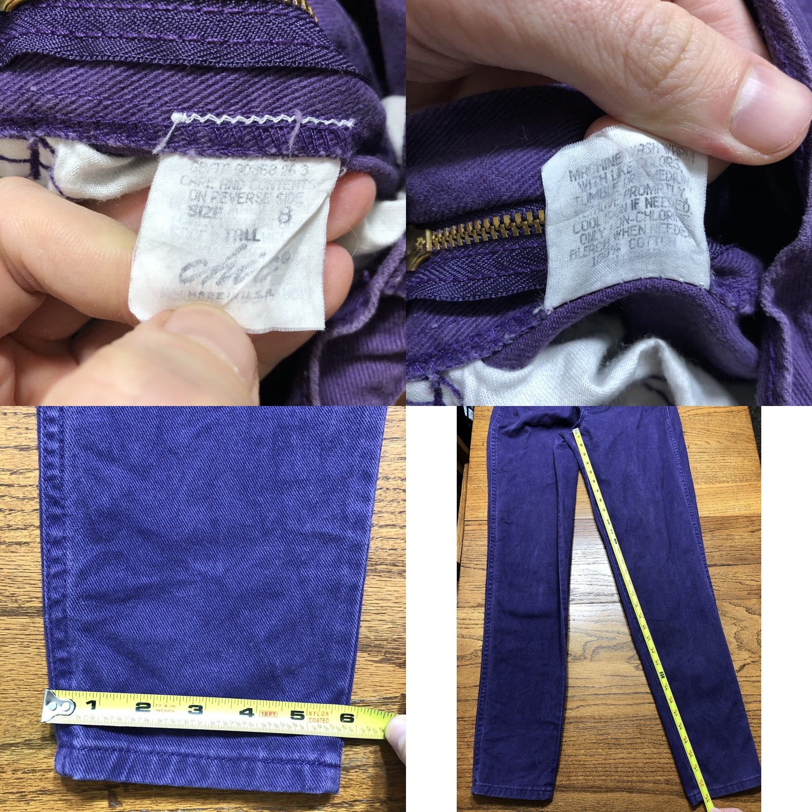 Vintage VINTAGE CHIC Jeans Womens Tapered 9 24X33 Purple Denim USA Western Jeans 90s Mens? Wait Size 30" / US 8 / IT 44 - 8 Thumbnail