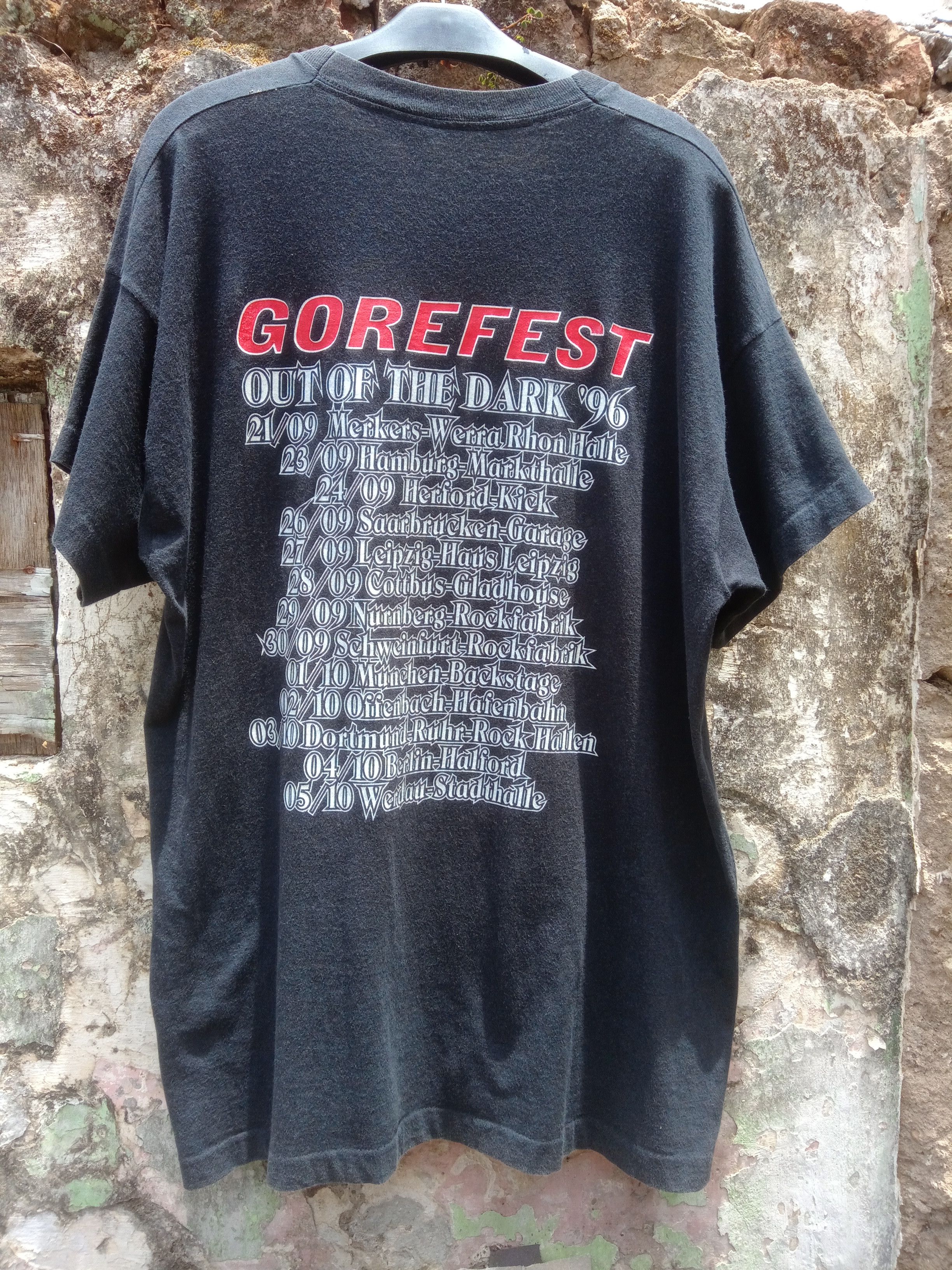 Band Tees Sick Rare 🔥 Vintage GOREFEST tour 1996 Size US XL / EU 56 / 4 - 3 Thumbnail