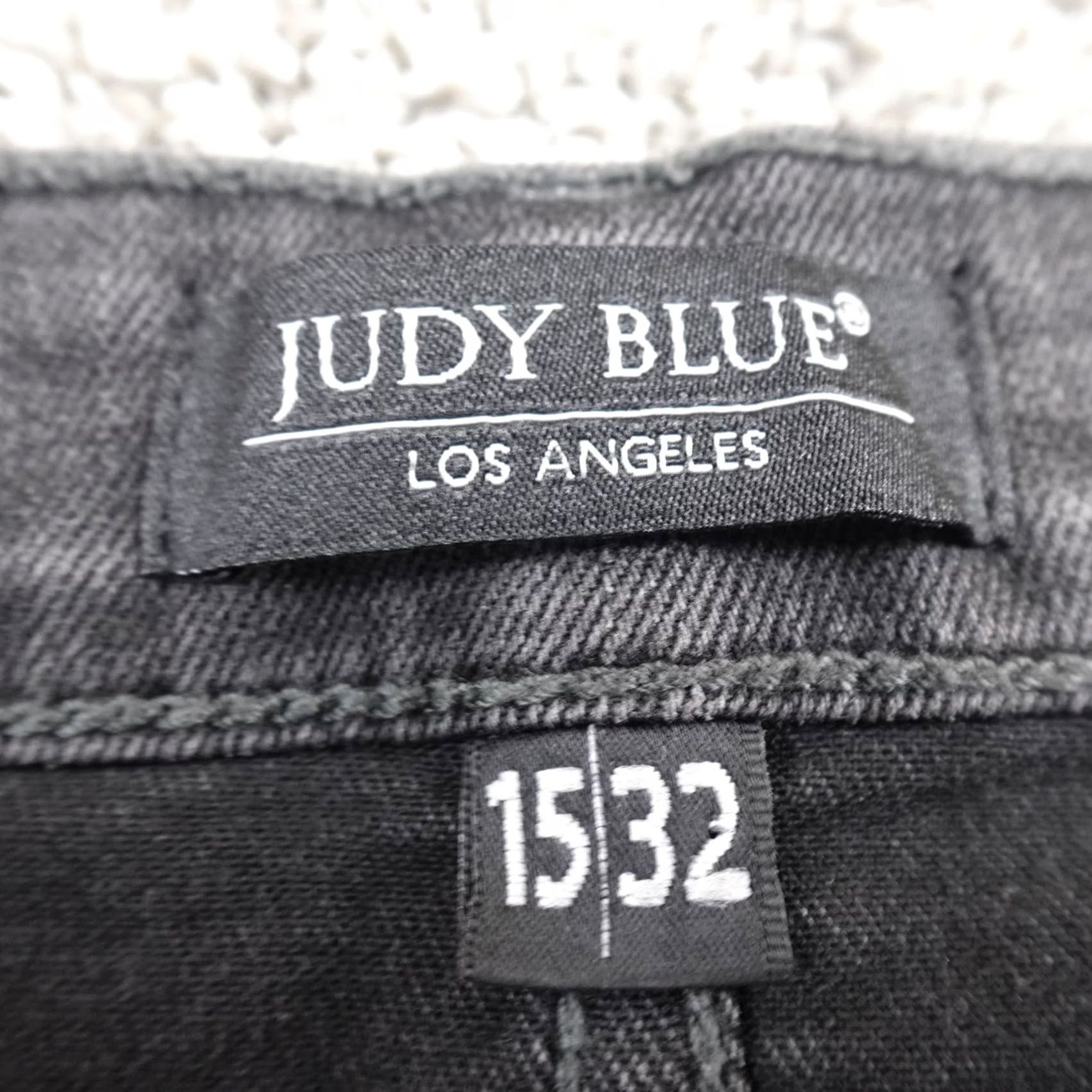 Vintage Judy Blue Jeans Womens 15 Black Denim Trouser Skinny High Rise Stretch Jeans Size 36" / US 14 / IT 50 - 7 Thumbnail