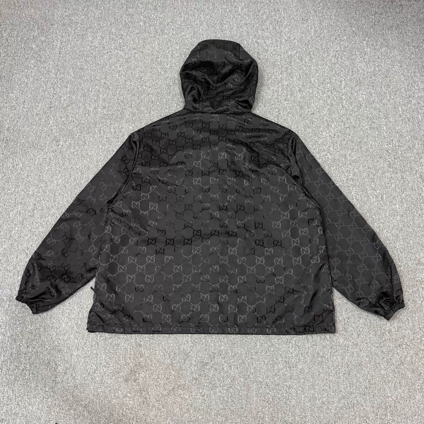 Gucci Gucci Black Logo Jacquard Hooded Jacket 52 99 New Size US L / EU 52-54 / 3 - 2 Thumbnail