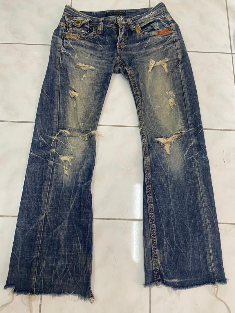 Japanese Brand Vintage Lolita by Concert Club Flare Jeans Size US 28 / EU 44 - 1 Thumbnail