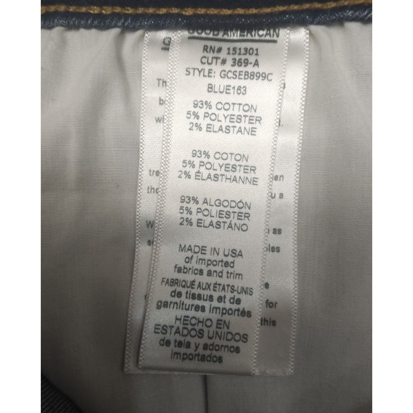 Good American Good American Button Fly High Rise Cutoff Frayed Hem 4/27 Size 27" / US 4 / IT 40 - 4 Thumbnail