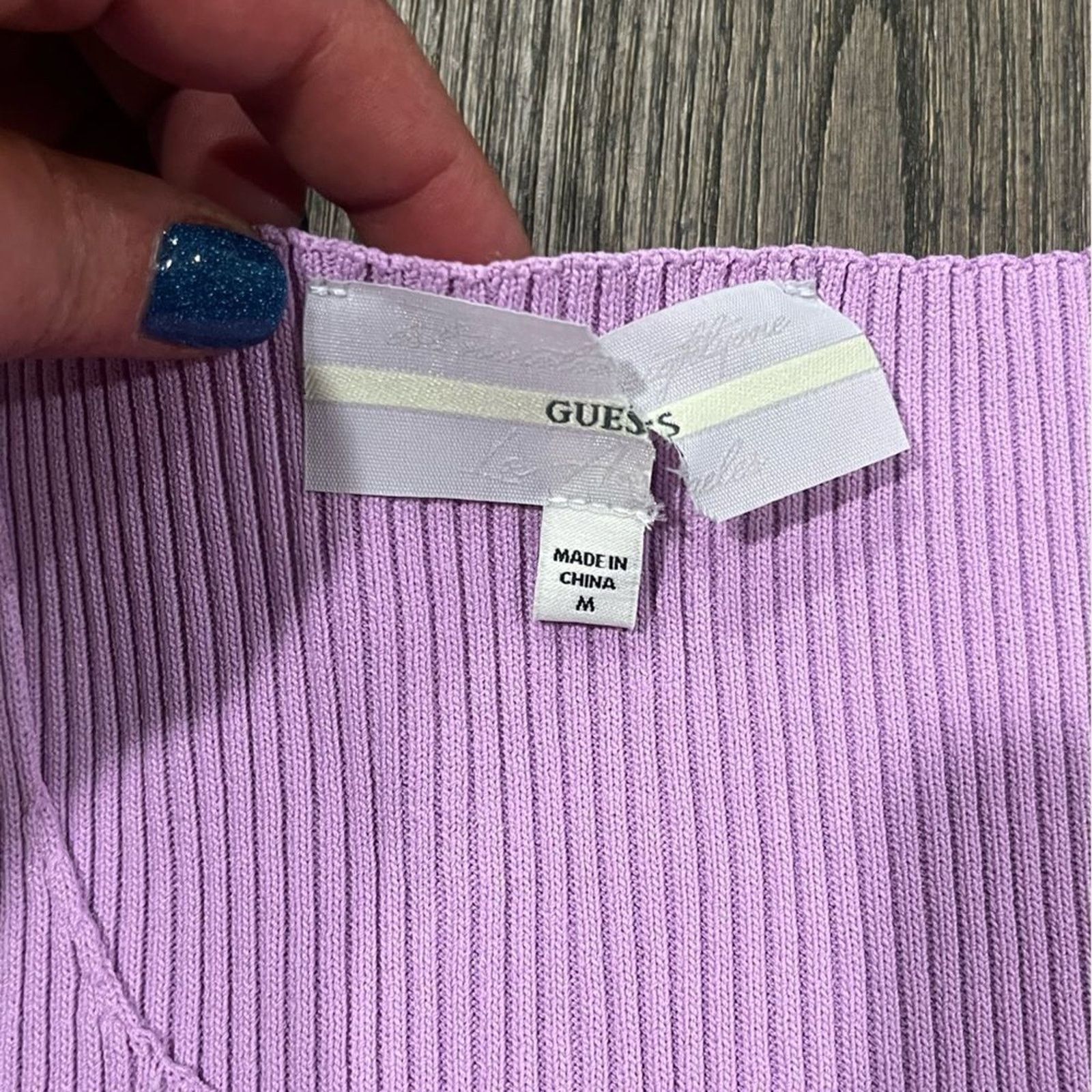 Guess NWOT Guess Lavender Purple Ribbed Knit Tank Top SIze M Size M / US 6-8 / IT 42-44 - 3 Thumbnail