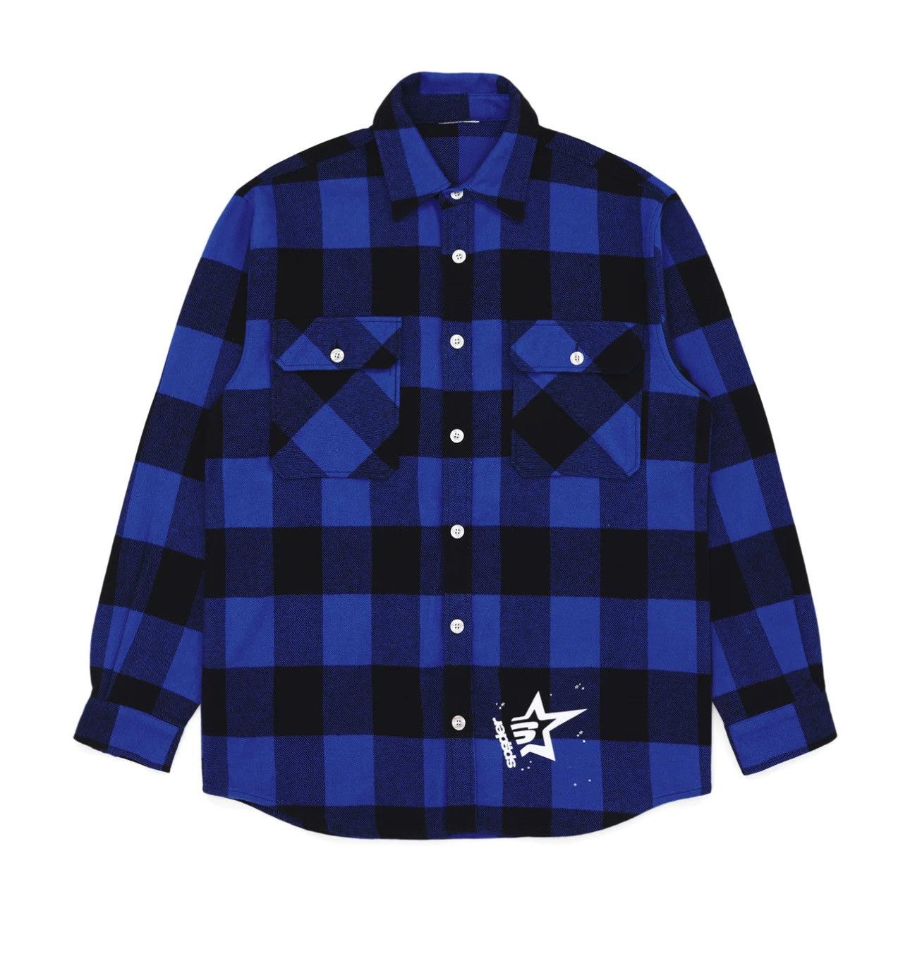 Sp5der SP5DER Blue 5 Flannel Shirt Size US M / EU 48-50 / 2 - 2 Thumbnail