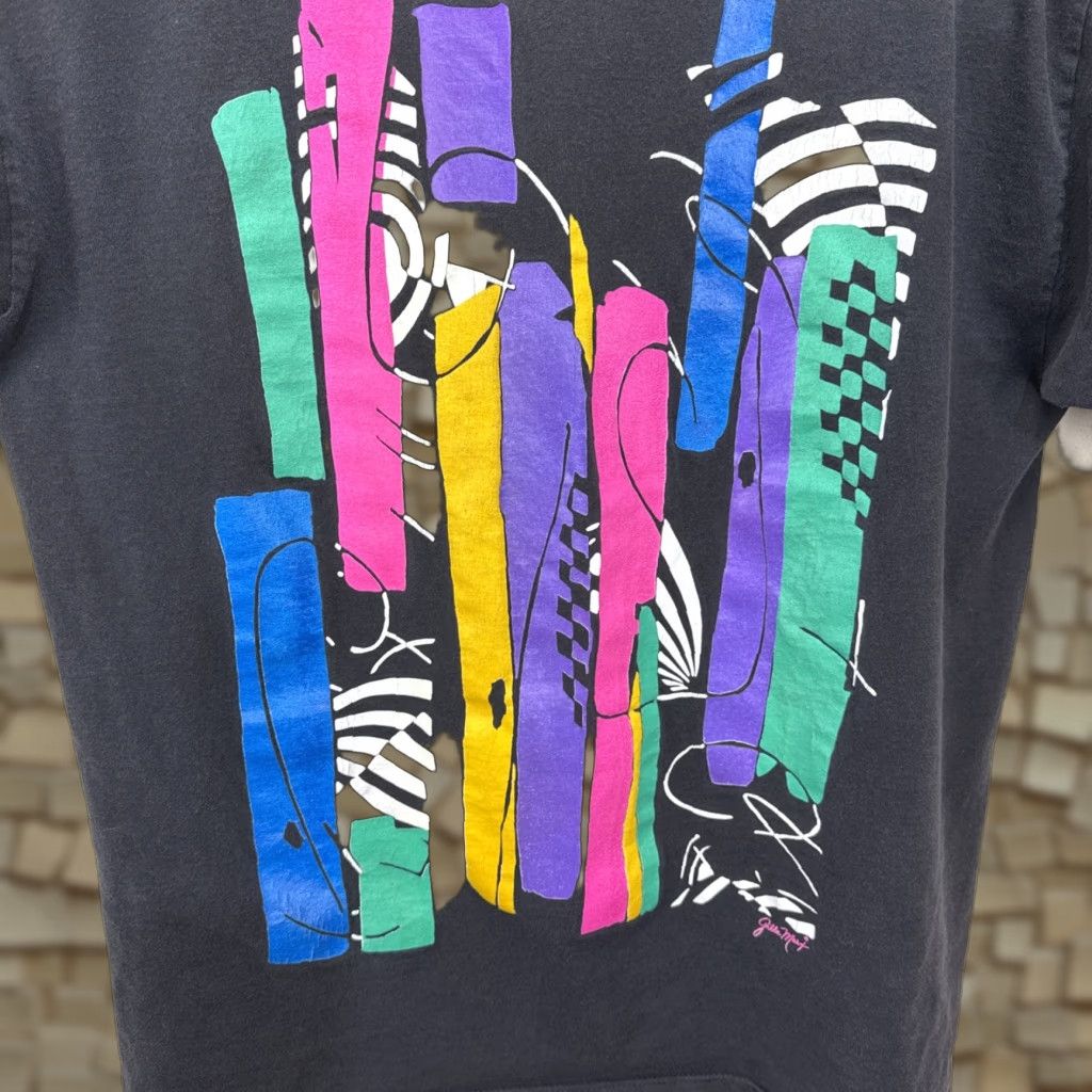 Gildan VINTAGE Gilda Marx 90s Art T-Shirt Men XL Black Graphic Abstract Painting Short Sleeve USA Size US XL / EU 56 / 4 - 1 Thumbnail