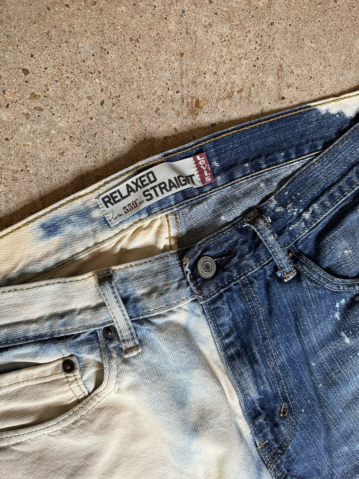 Levi's Custom Bleach Split Dye Levi’s 559 Jeans Size US 34 / EU 50 - 4 Thumbnail