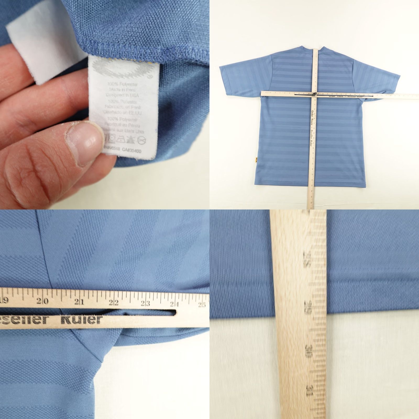 Oakley VINTAGE Oakley Shirt Mens Large Blue Stripes Software Performance Flex Y2K ^ Size US L / EU 52-54 / 3 - 8 Thumbnail