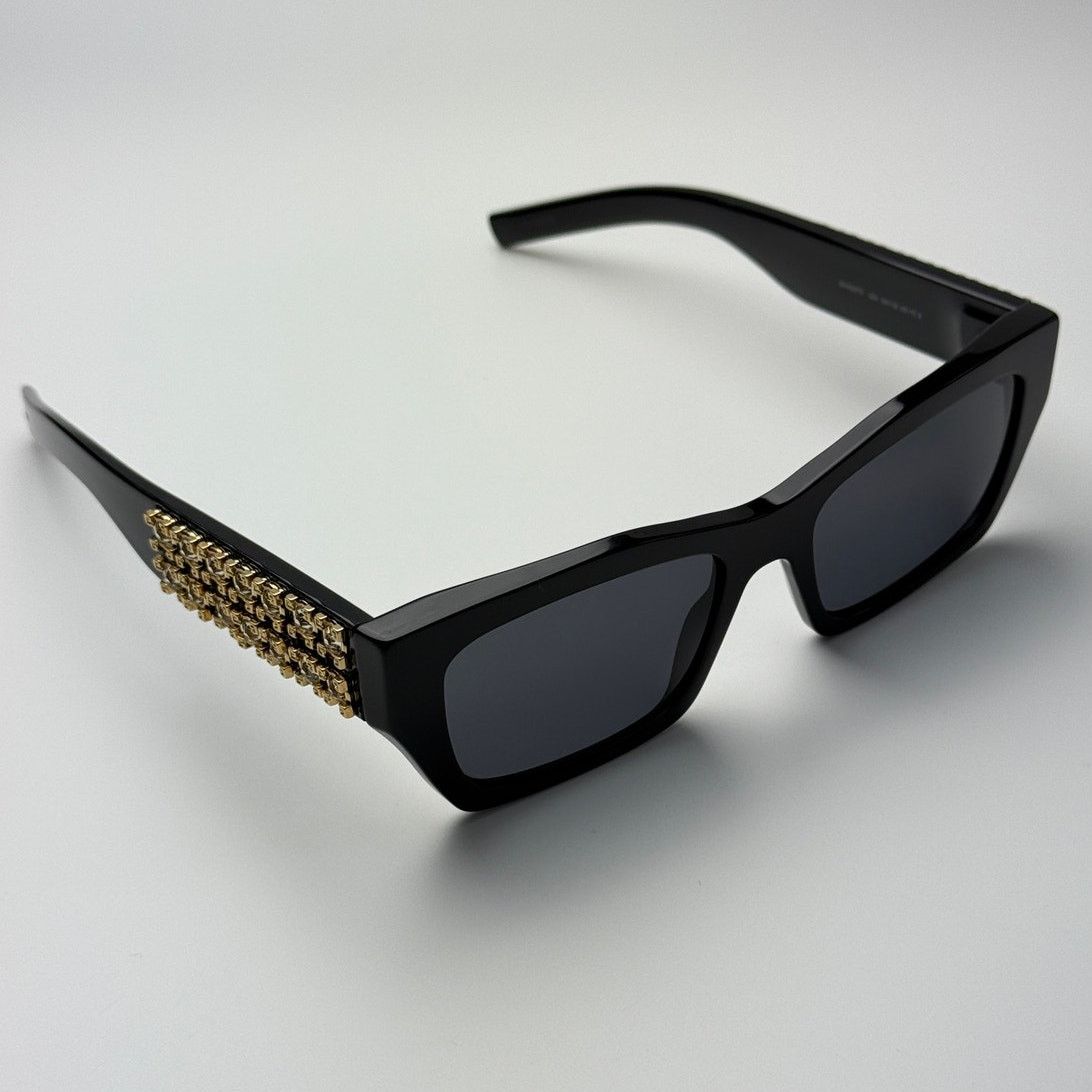 Givenchy Givenchy Sunglasses GV40077I 01A Shiny Black and Studs/Grey Size ONE SIZE - 5 Thumbnail