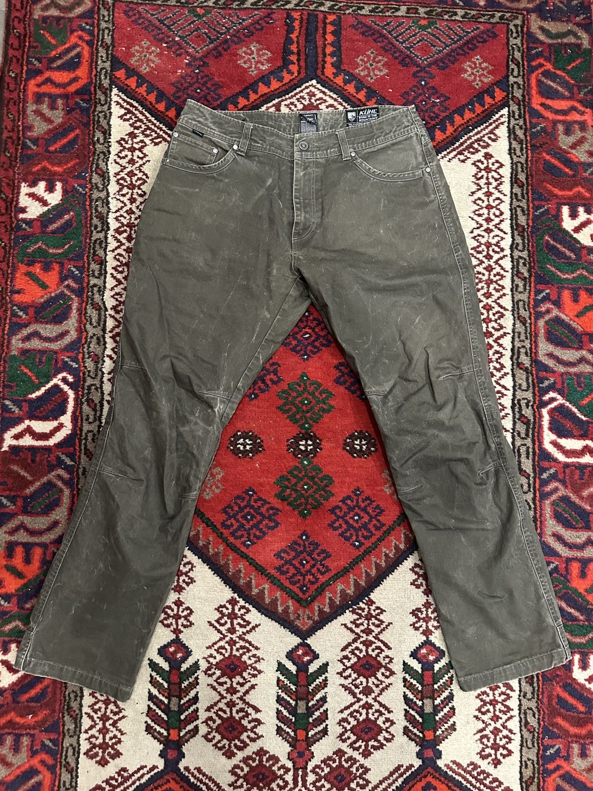 image of Kuhl Hot Rydr Hiking Pants in Olive, Men's (Size 35)