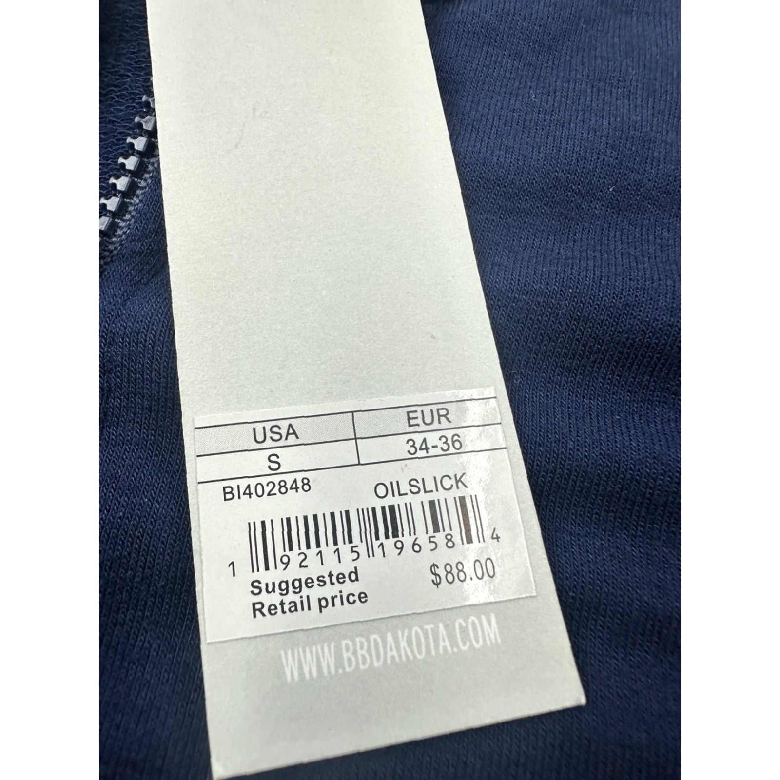 BB Dakota BB Dakota Jacket Womens Small Blue Sleeve Button Detail Full Zip Mock Neck Track Size S / US 4 / IT 40 - 4 Thumbnail