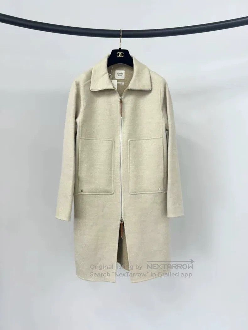 Hermes Hermes Oatmeal double-faced cashmere coat Size XS / US 0-2 / IT 36-38 - 1 Thumbnail