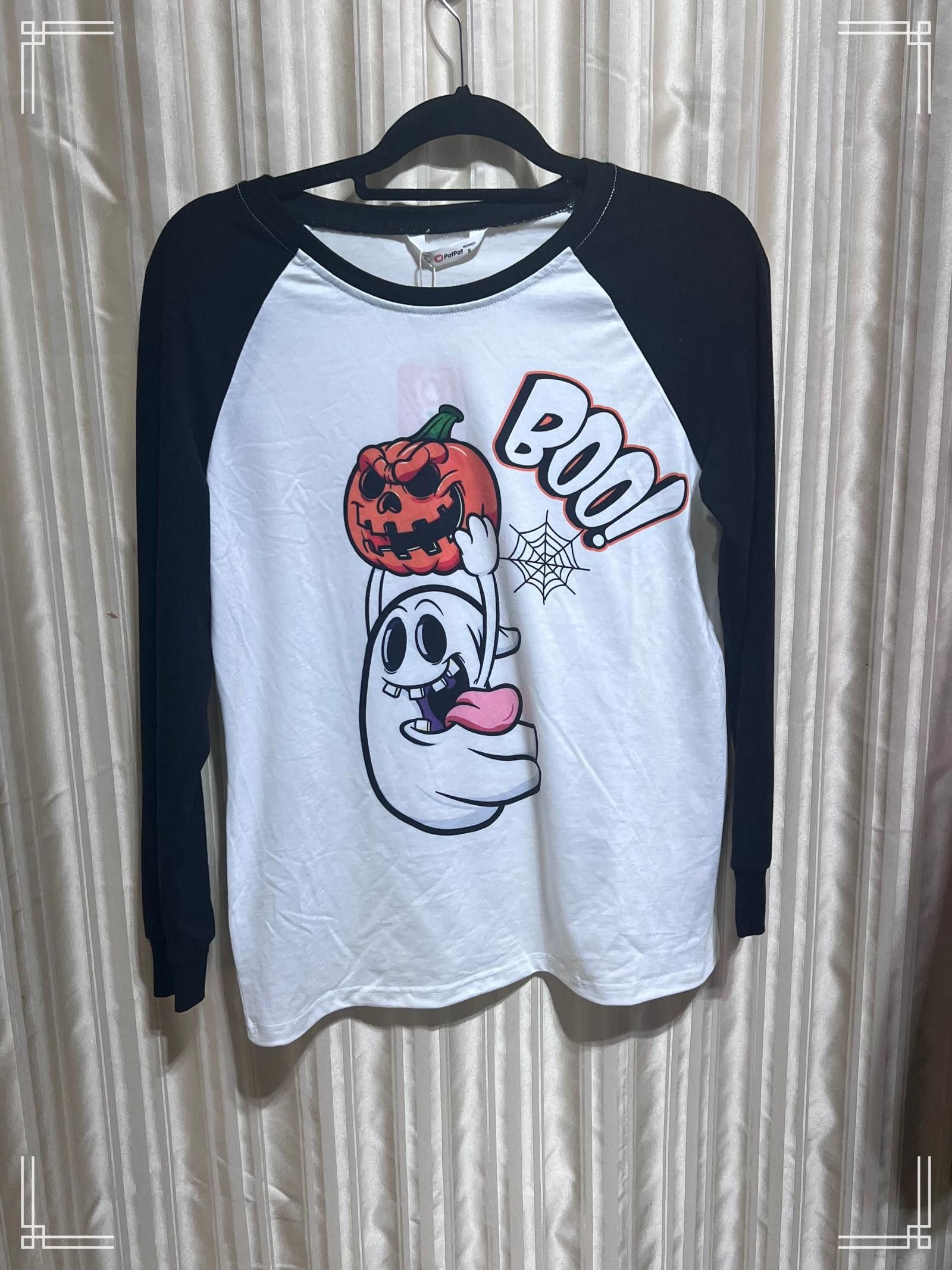 Designer PatPat Women’s Halloween "BOO!" Graphic Long Sleeve Tee – S Size S / US 4 / IT 40 - 1 Thumbnail