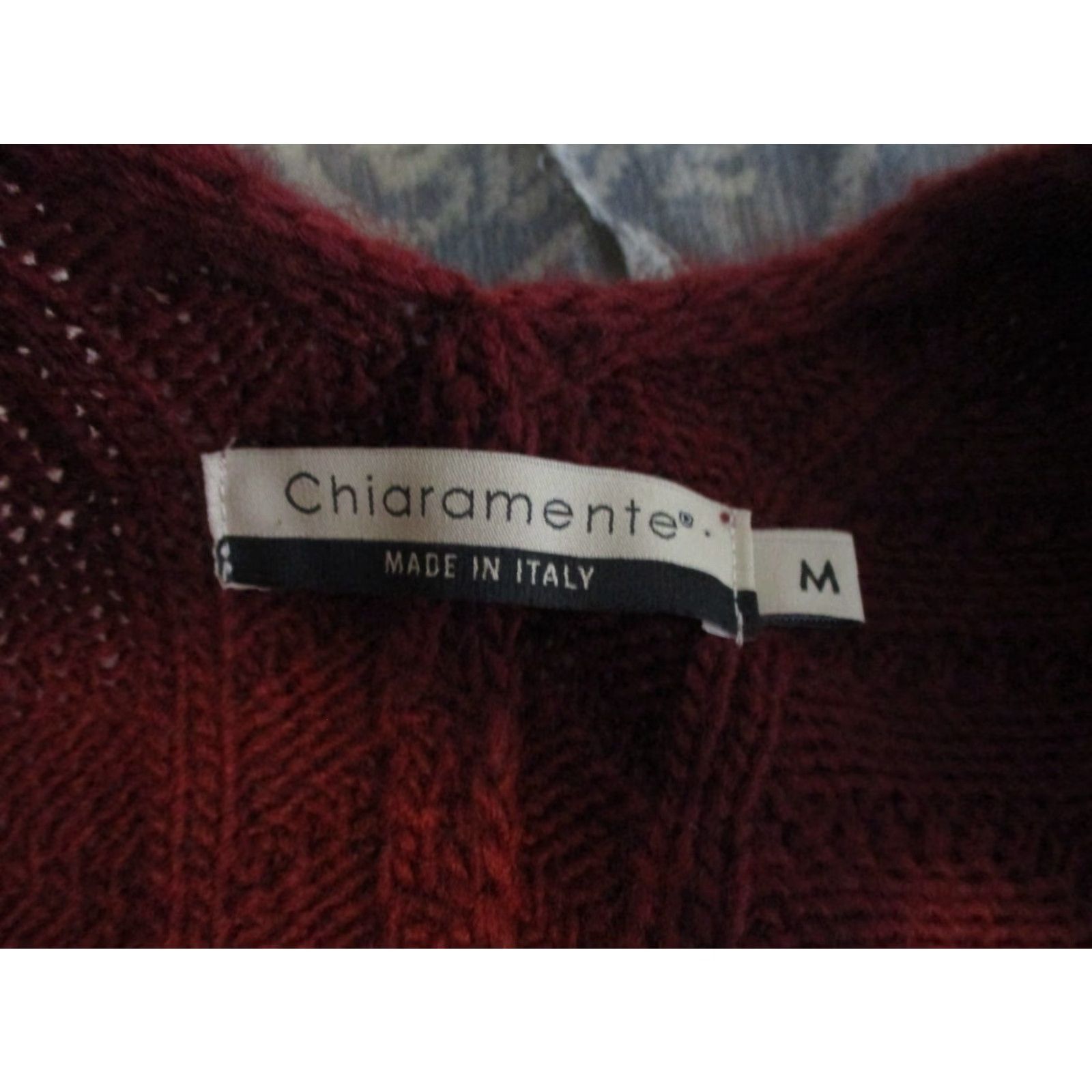 Vintage Chiaramente Burgundy Cardigan Wrap Sweater M Women Cardigan Burgundy All Seasons Wool Blend Long Sleeve Knit Classic Crewneck Sl Size M / US 6-8 / IT 42-44 - 6 Thumbnail