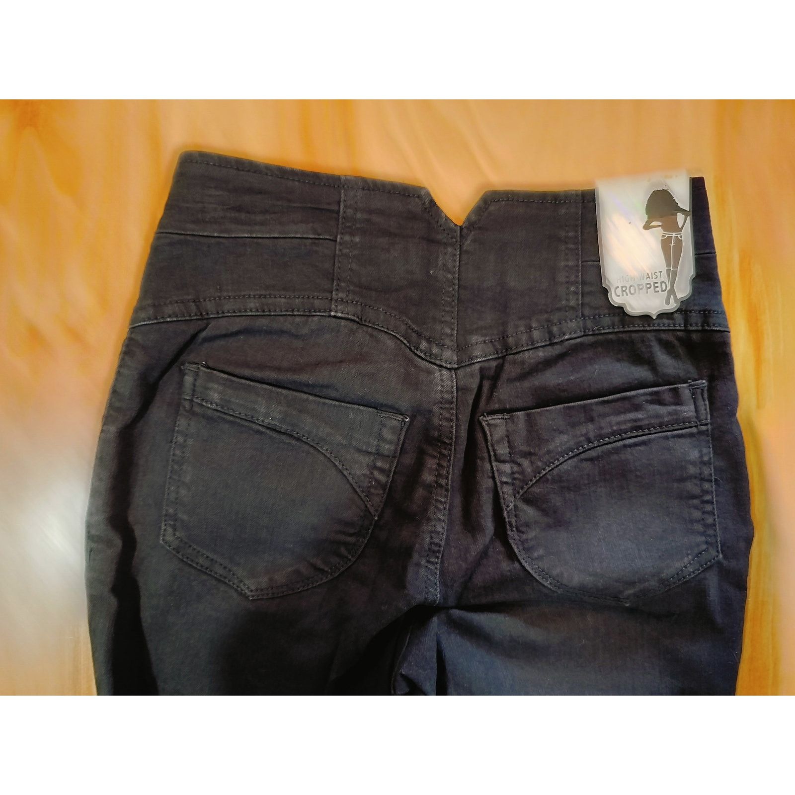 Other Rebel By Right High Waist Cropped Black Skinny Jeans Size 23" - 4 Thumbnail